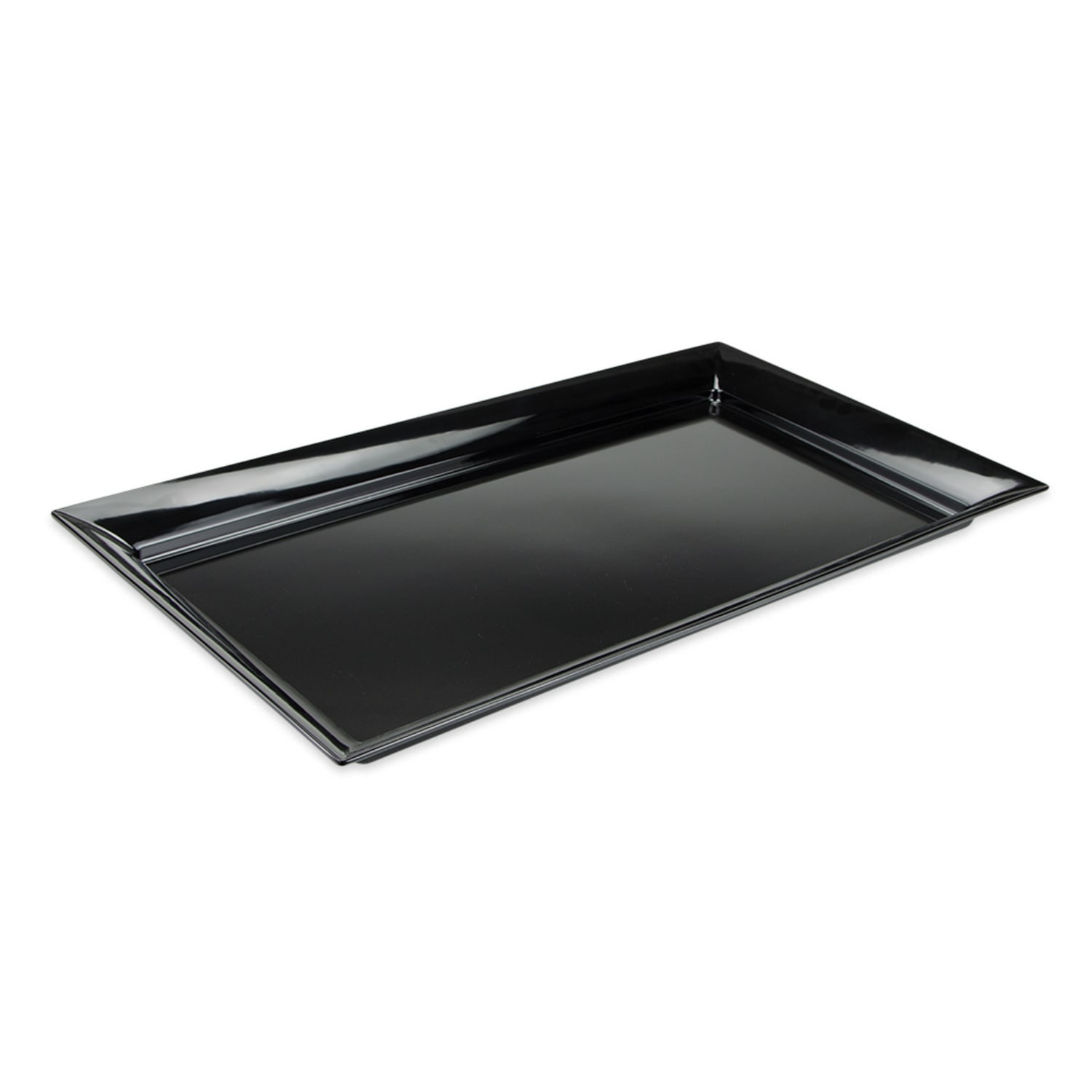 GET ML-242-BK 28 x 16 Rectangular Siciliano Plate - Melamine, Black