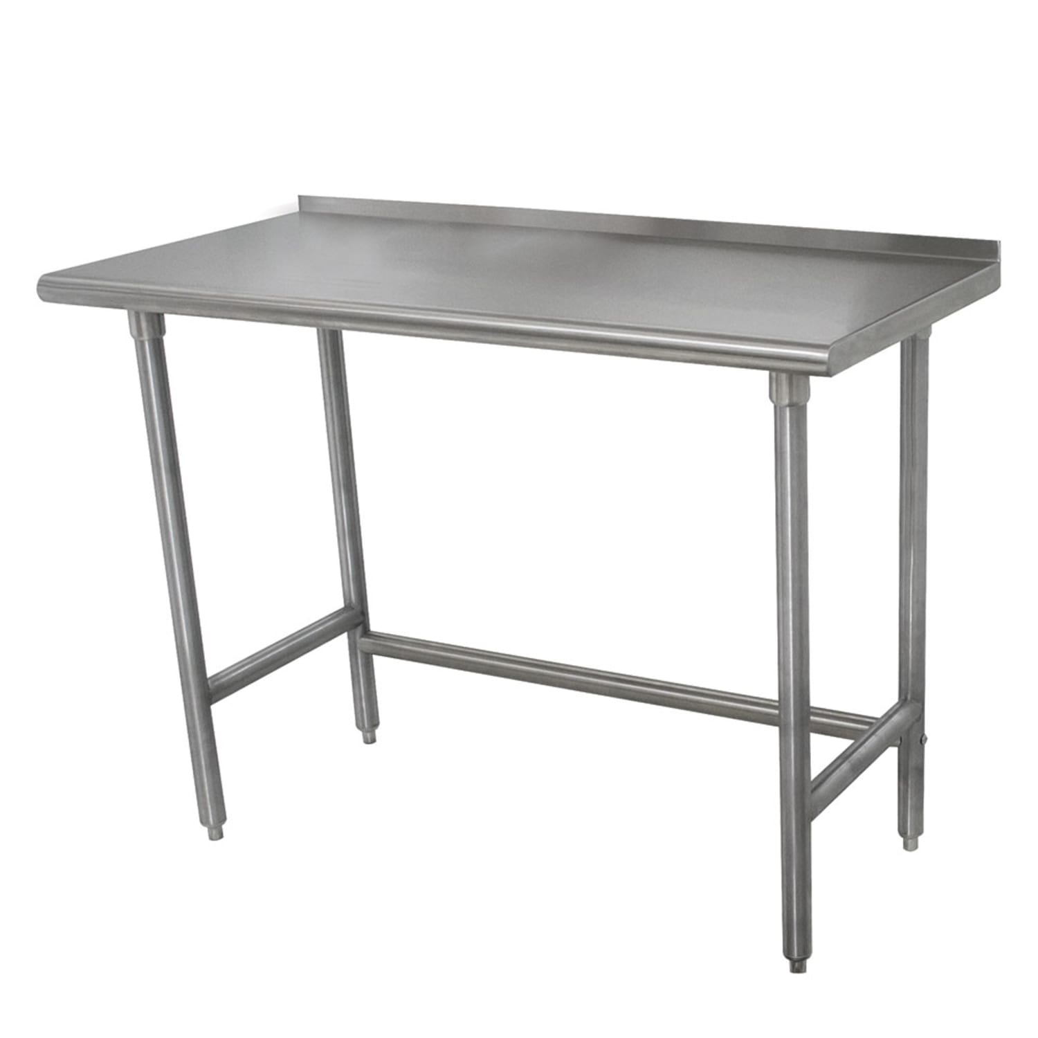 Advance Tabco TSFLAG-302-X 24 16 ga Work Table w/ 430 Series Stainless Steel Top, 1 1/2 Backsplash, Open Base