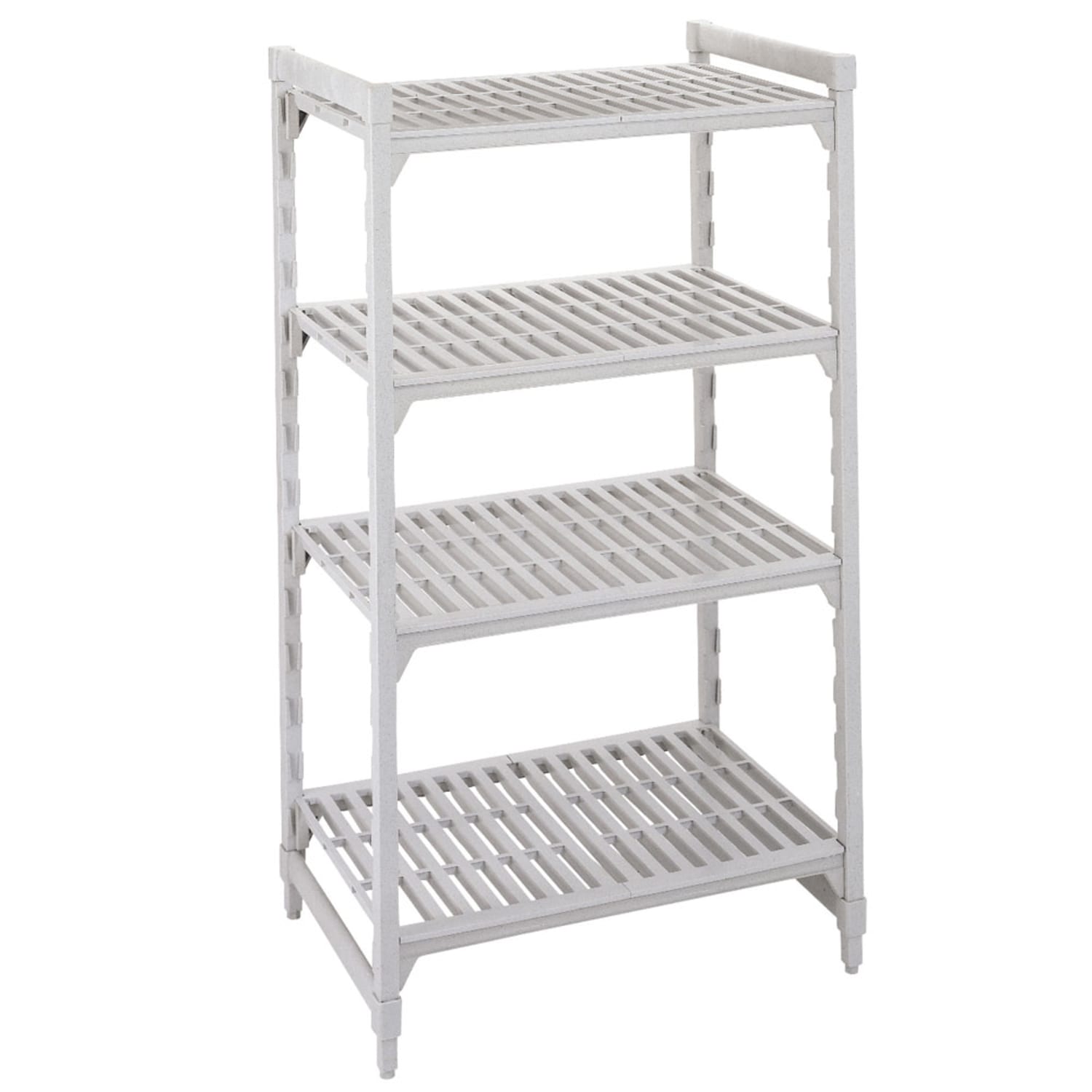 Cambro CPU184864V4480 48 NSF 4-Tier Heavy-Duty Plastic Shelving Unit - Camshelving Premium, 18W, 64H, Gray