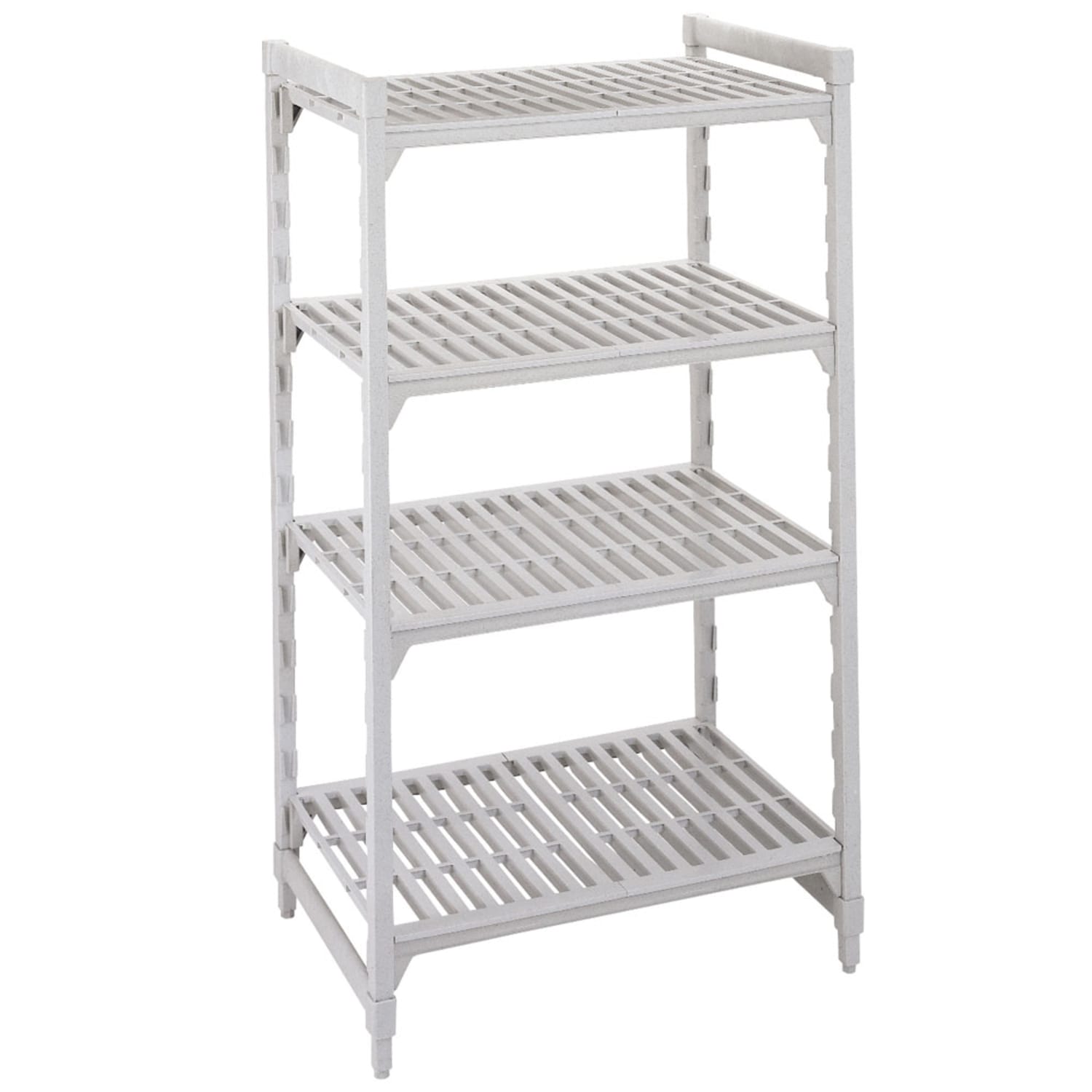 Cambro CPU184872V4480 48 NSF 4-Tier Heavy-Duty Plastic Shelving Unit - Camshelving Premium, 18W, 72H, Gray