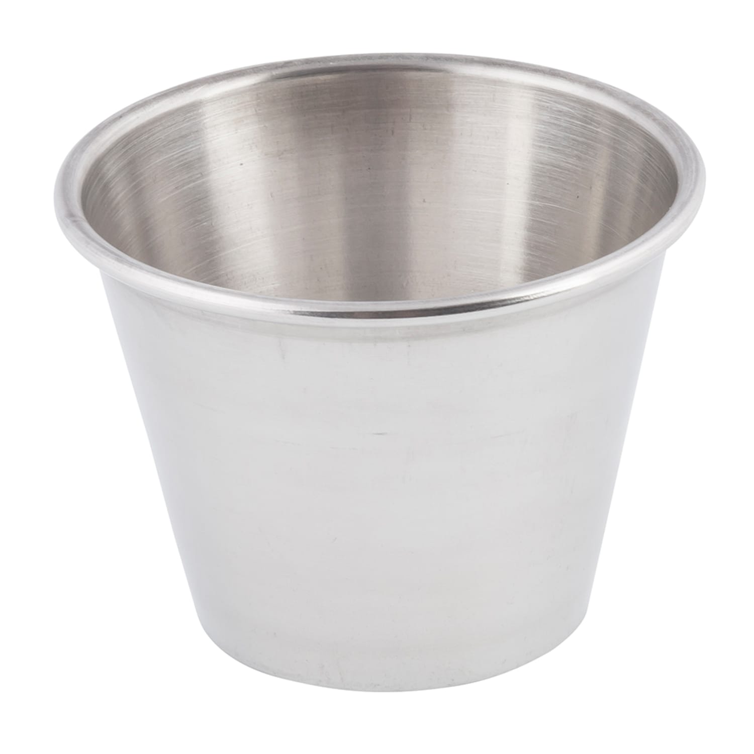 Tablecraft 5067 2 1/2 oz Stainless Steel Sauce Cup, Silver, Case of 12