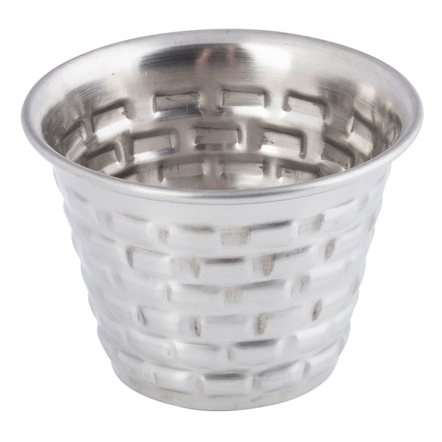 Tablecraft GRSS2 2 Round Brickhouse Collection Ramekin w/ 2 1/2 oz Capacity, Stainless, Silver, Case of 12