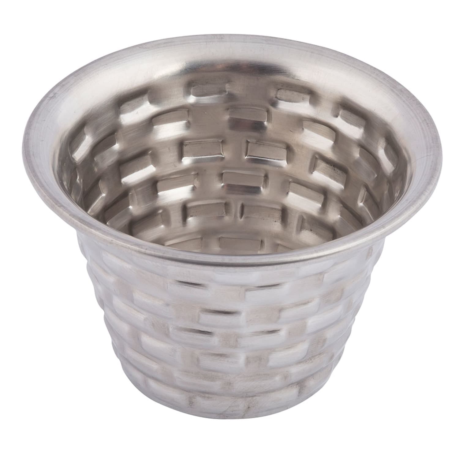 Tablecraft GRSS3 2 3/4 Round Brickhouse Collection Ramekin w/ 3 oz Capacity, Stainless, Silver, Case of 12
