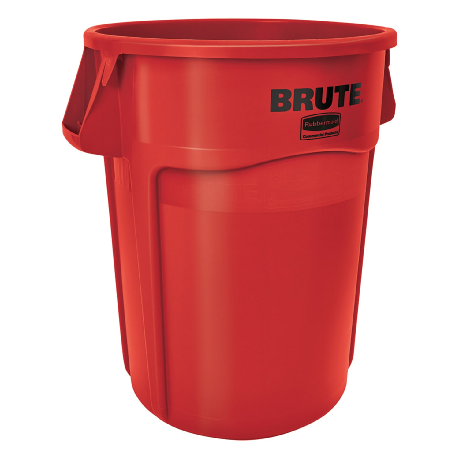 Rubbermaid FG265500RED 55-gallon Brute Trash Can - Plastic, Round, Food Rated, Case of 3