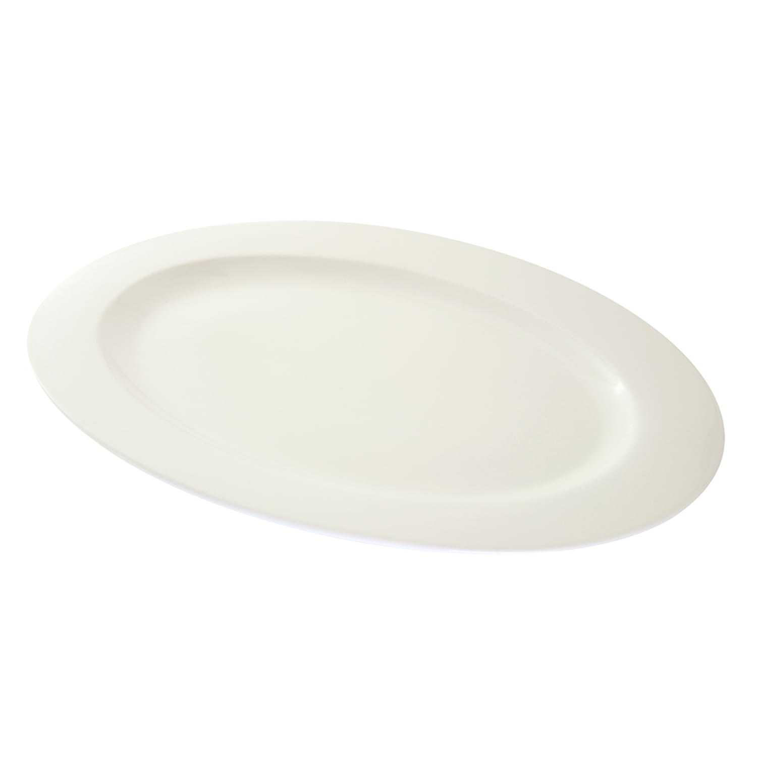 10 Strawberry Street WTR-22OV 22 x 15 1/8 Oval Whittier Platter - Porcelain, White