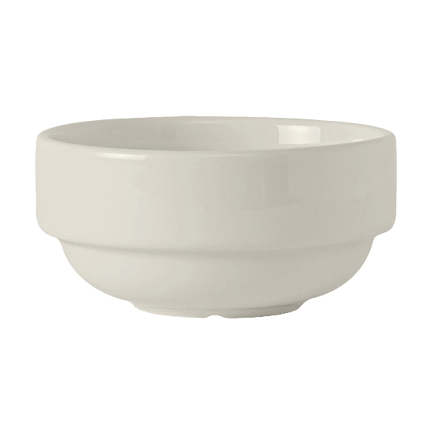 Tuxton AMU-043 10 1/2 oz Round Soup Cup - Ceramic, Pearl White, Porcelain, Vitrified, 2 Dozen