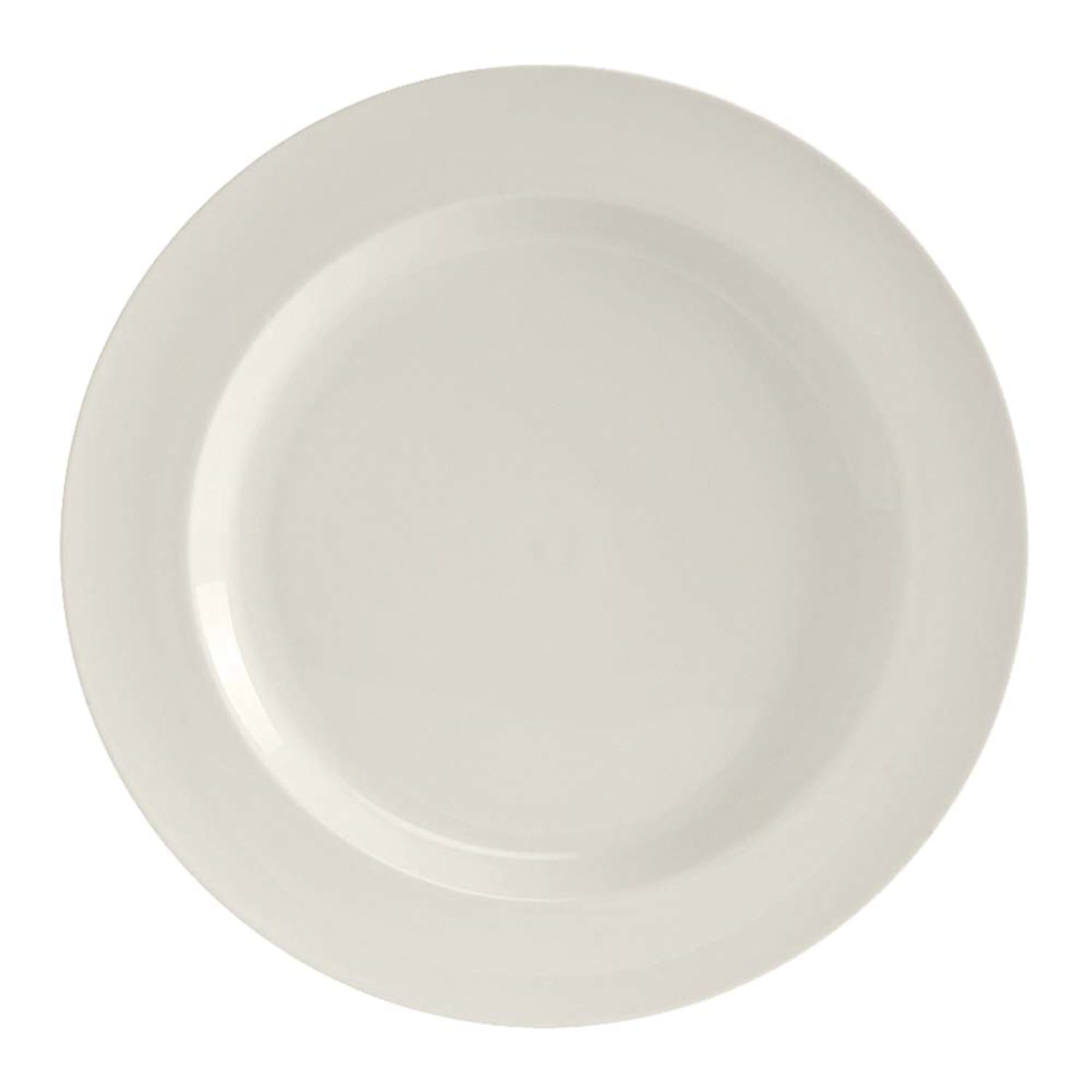 Tuxton AMU-004 8 1/8 Round Modena Plate - Ceramic, Pearl White, 2 Dozen