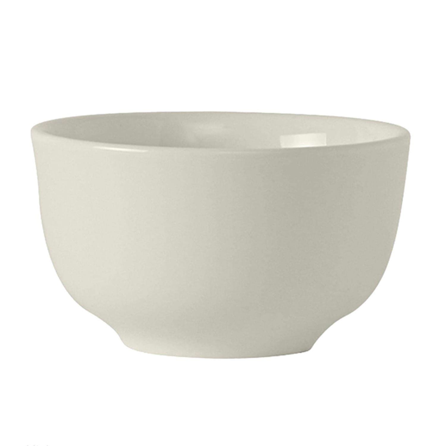 Tuxton AMU-040 8 oz Round Modena Bouillon Cup - Ceramic, Pearl White, 3 Dozen