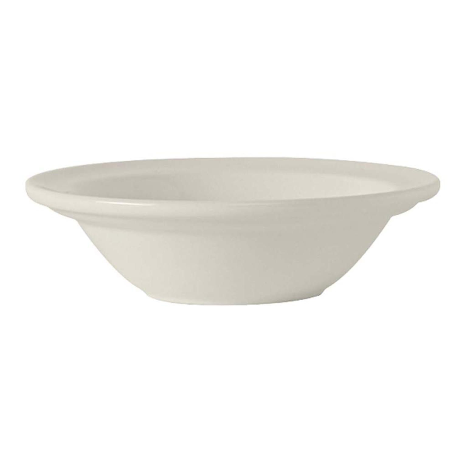 Tuxton AMU-060 4 1/2 oz Round Modena Fruit Dish - Ceramic, Pearl White, 3 Dozen