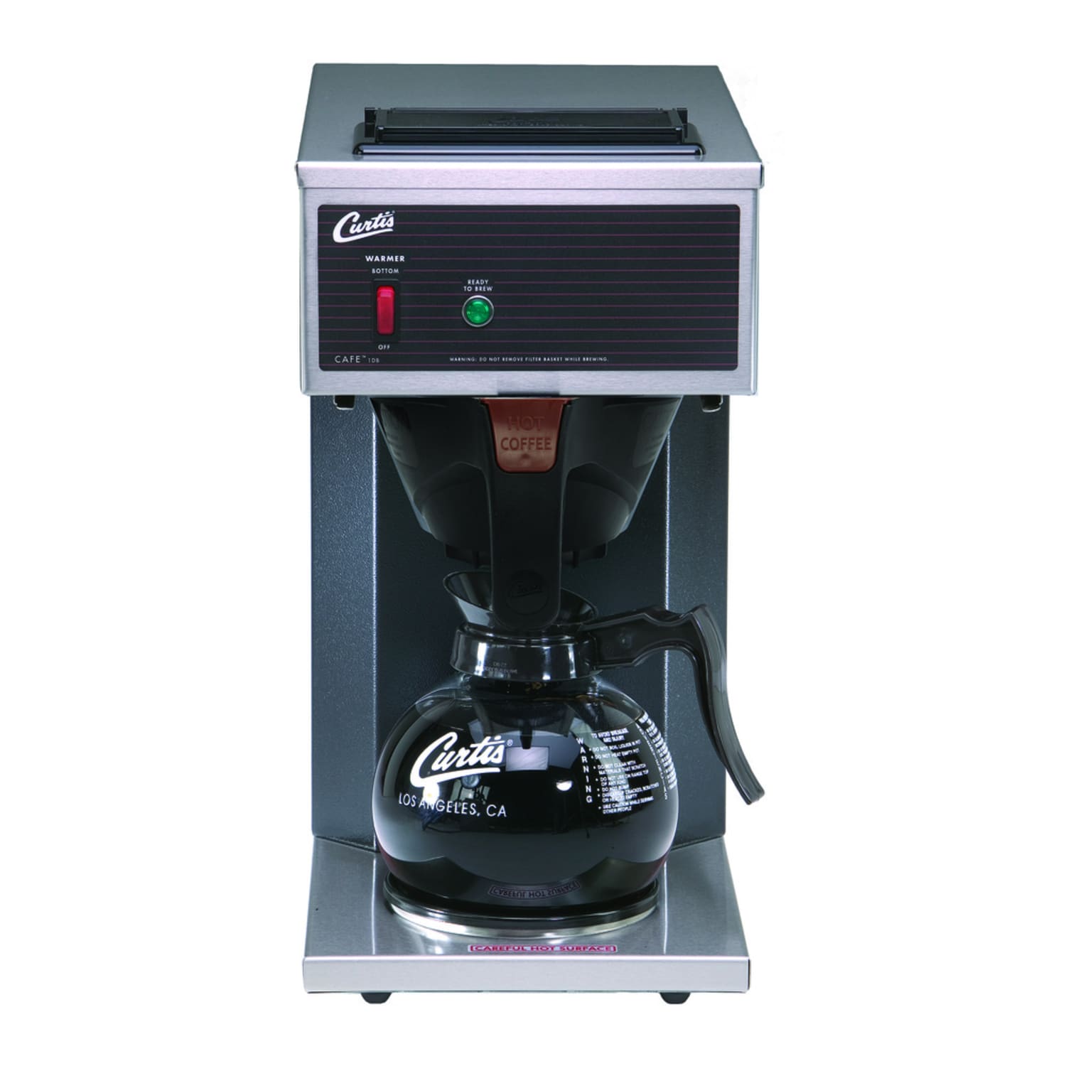 Curtis CAFE1DB10A000 Airpot PourOver Coffee Brewer w/ 1 Lower Warmer, 1 9/10 L Capacity, Manual Fill, 120v, Black