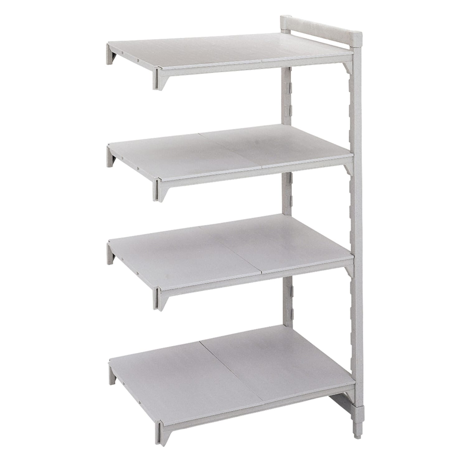 Cambro CPA213072S4480 30 NSF 4-Tier Heavy-Duty Plastic Shelving Unit - Camshelving Premium, 21W, 72H, 21"" x 30"" x 72"", Gray