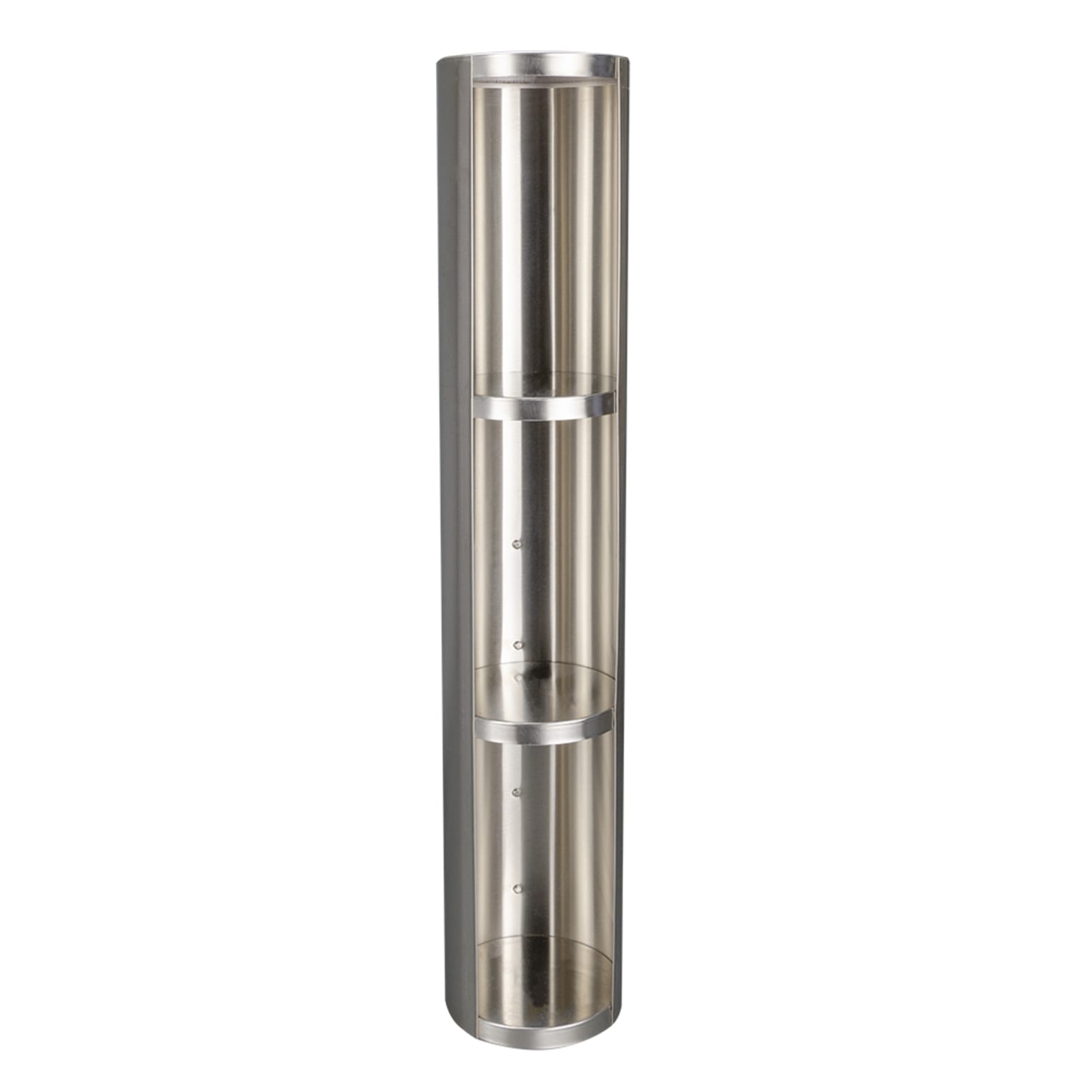 Dispense-Rite TLD-3-3 Lid Dispenser, Surface/Stand Mount, 3 Section, 12 44 oz Lids, 25 1/2L, Stainless Steel