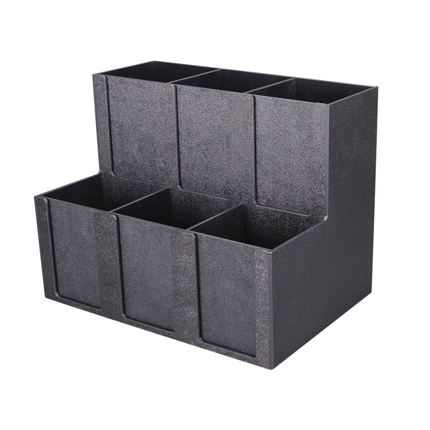 Dispense-Rite MCD-6BT 6 Section Organizer w/ Removable Dividers, 11 3/4 x 15 x 10, Black