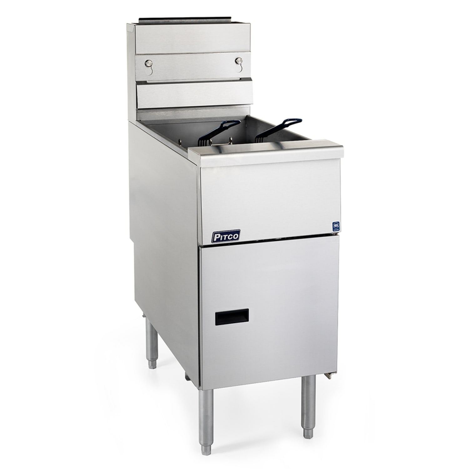 Pitco SG14-S NG Commercial Gas Fryer - 50 lb Vat, Floor Model, Natural Gas, 40-50 lb. Capacity, Tube Burners, Stainless Steel, Gas Type: NG