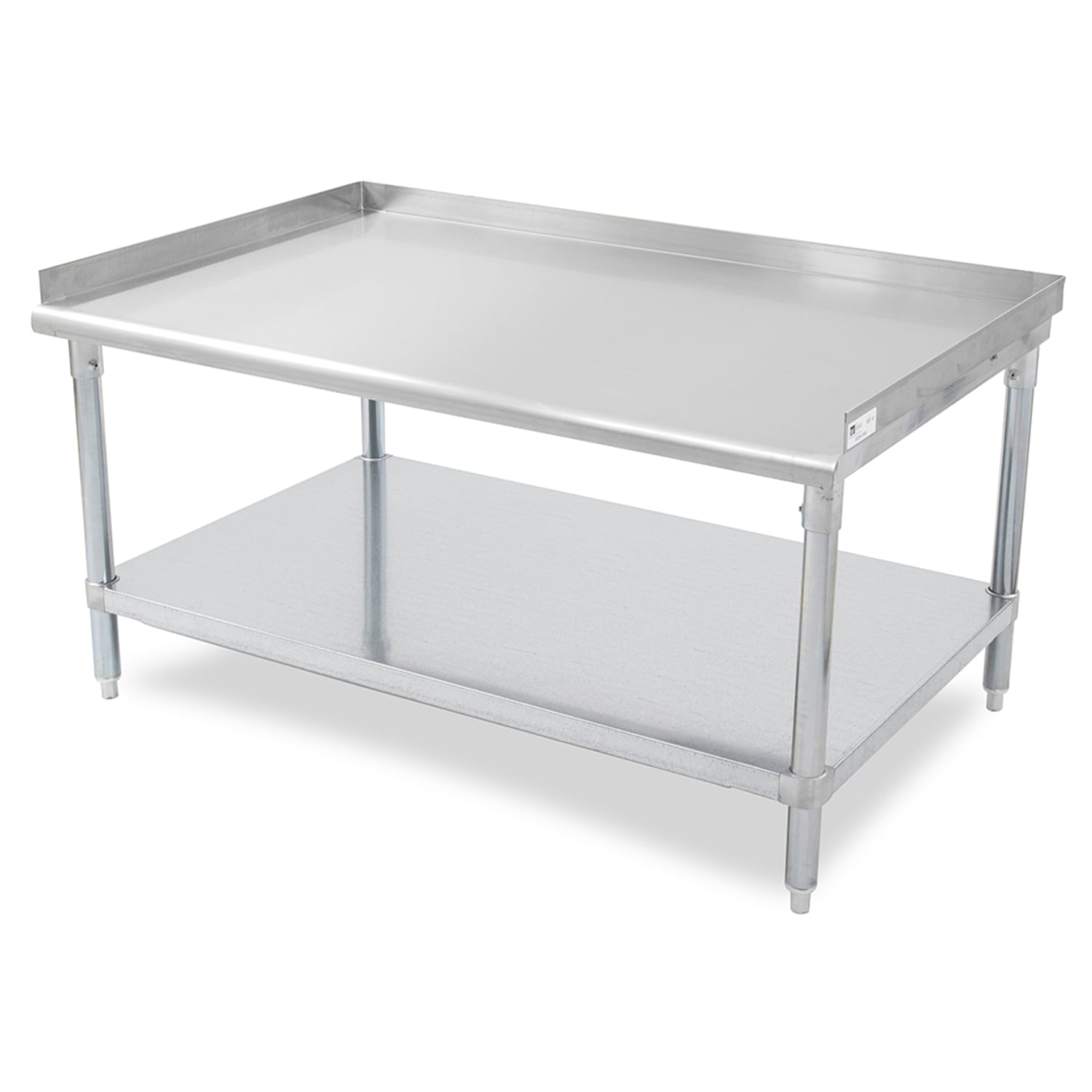 John Boos EES8-3072 Equipment Stand w/ Adjustable Galvanized Undershelf & Legs, 72 x 30, Stainless Steel