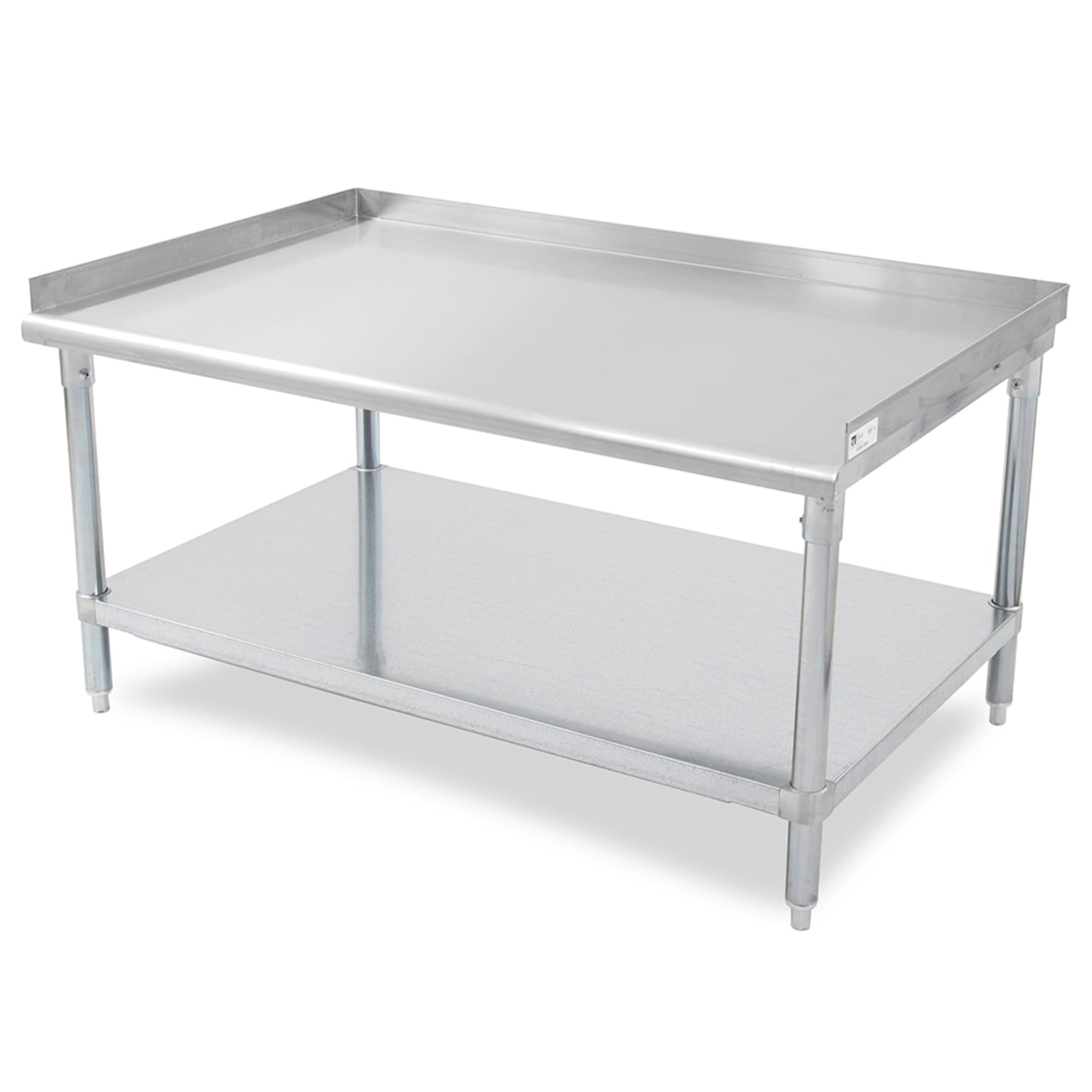 John Boos GS6-3072GSK Equipment Stand w/ Galvanized Undershelf, Stainless Steel Top, 72 x 30, Stainless Steel Top, Adjustable Undershelf