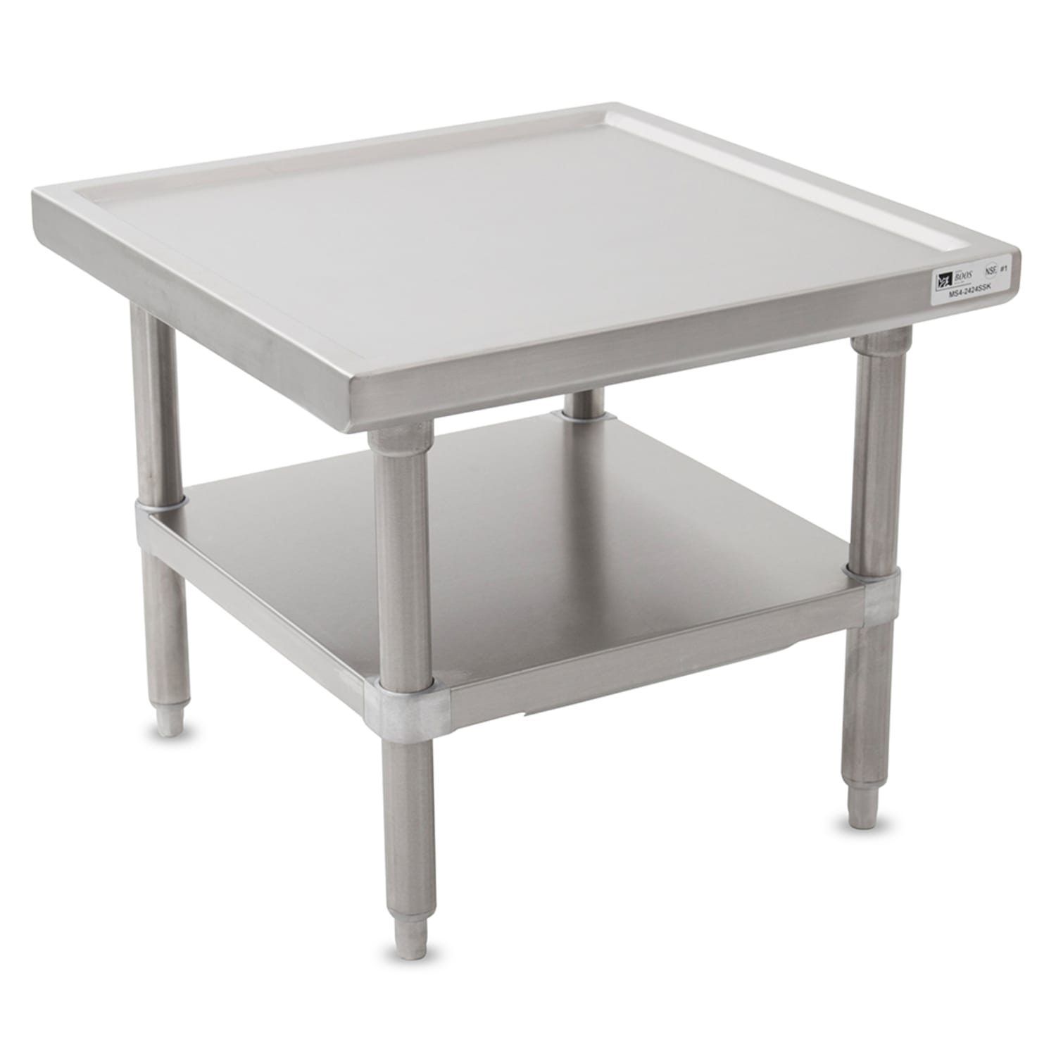 John Boos MS4-3036SSK 36 Mixer Table w/ All Stainless Steel Undershelf Base, 30D, Stainless Steel, Adjustable Bullet Feet