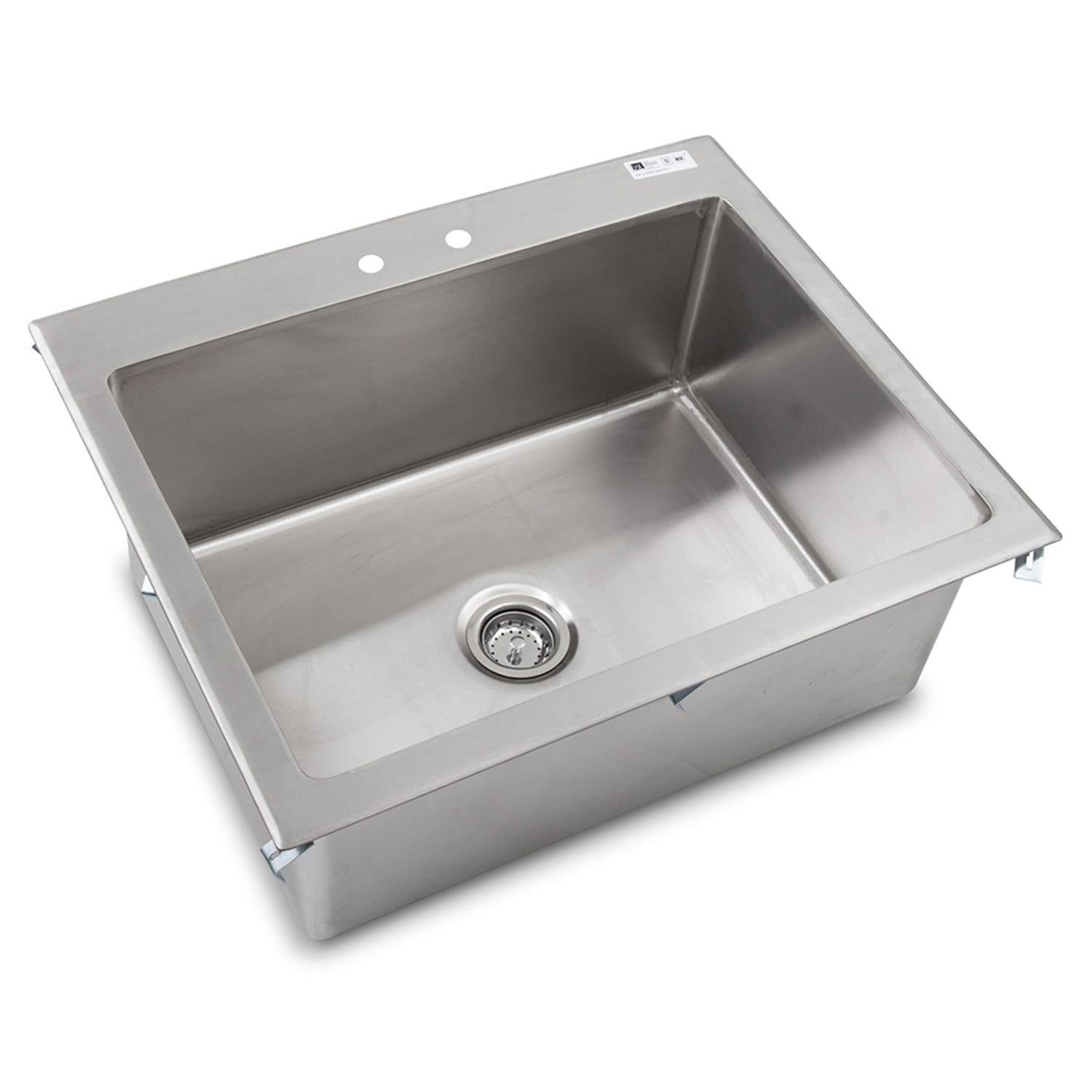 John Boos PB-DISINK282012 1 Compartment Drop-in Sink - 28 x 20, Drain Included, Stainless Steel