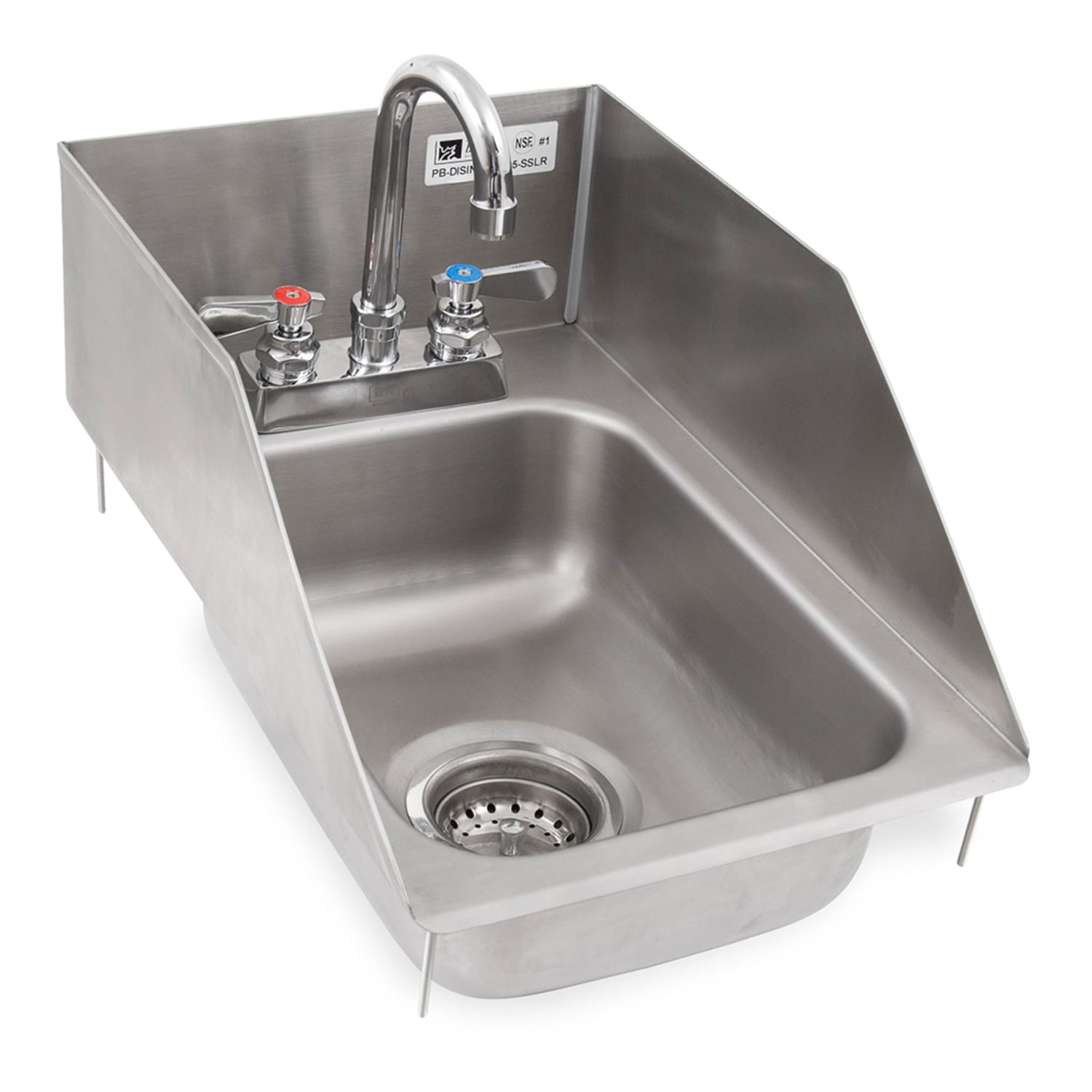John Boos PB-DISINK101405-P-SSLR 12 1/2 1 Compartment Sink w/ 10L x 14W Bowl, 5 Deep, Stainless Steel