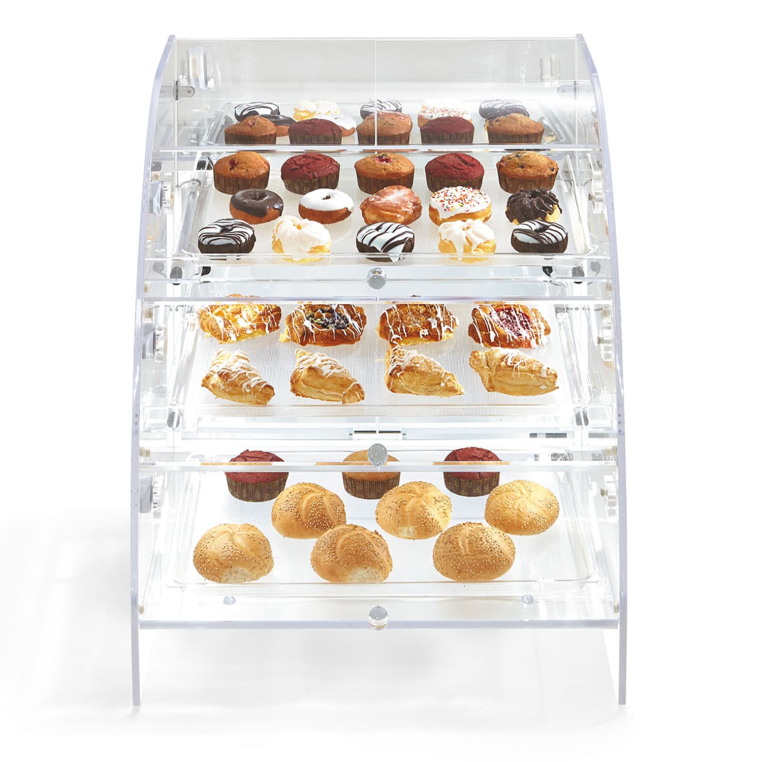 Vollrath XLBC3FR-1826-13 3 Tier Dual-Service Pastry Display Case - Acrylic, Clear