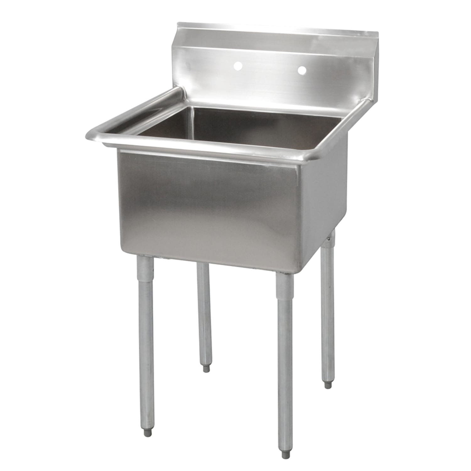John Boos E1S8-1824-14 23 1 Compartment Sink w/ 18L x 24W Bowl, 14 Deep, 8"" Center Holes, Stainless Steel