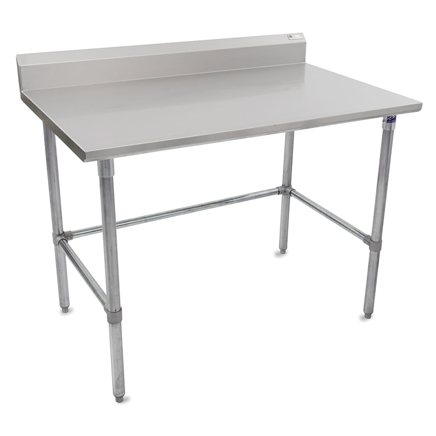 John Boos ST6R5-2430GBK-X 30 16 ga Work Table w/ 300 Series Stainless Steel Top, 5 Backsplash, 5"" Backsplash, Galvanized Legs & Bracing