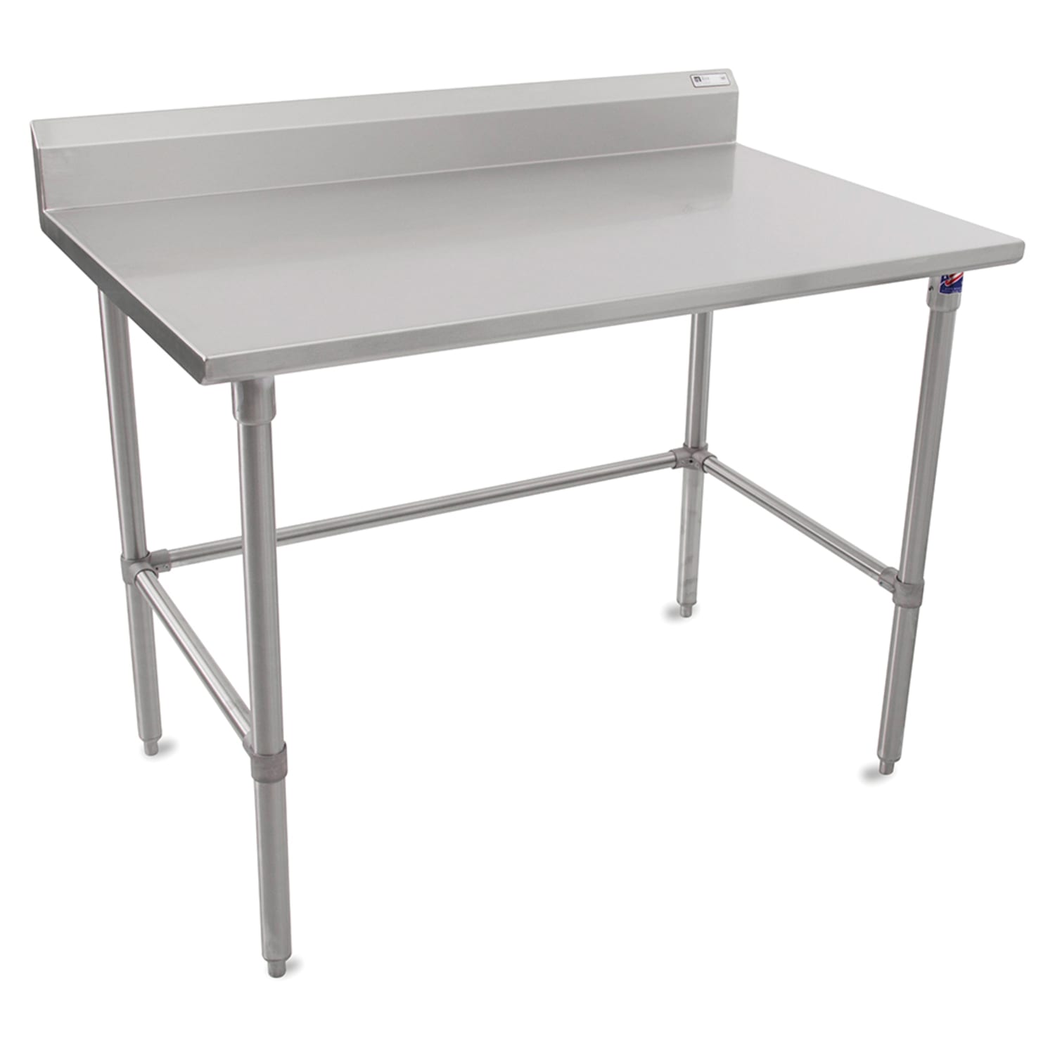 John Boos ST6R5-2484SBK-X 84 16 ga Work Table w/ 300 Series Stainless Steel Top, 5 Backsplash, 16-Ga. Stainless Steel Top, Stainless Steel Base