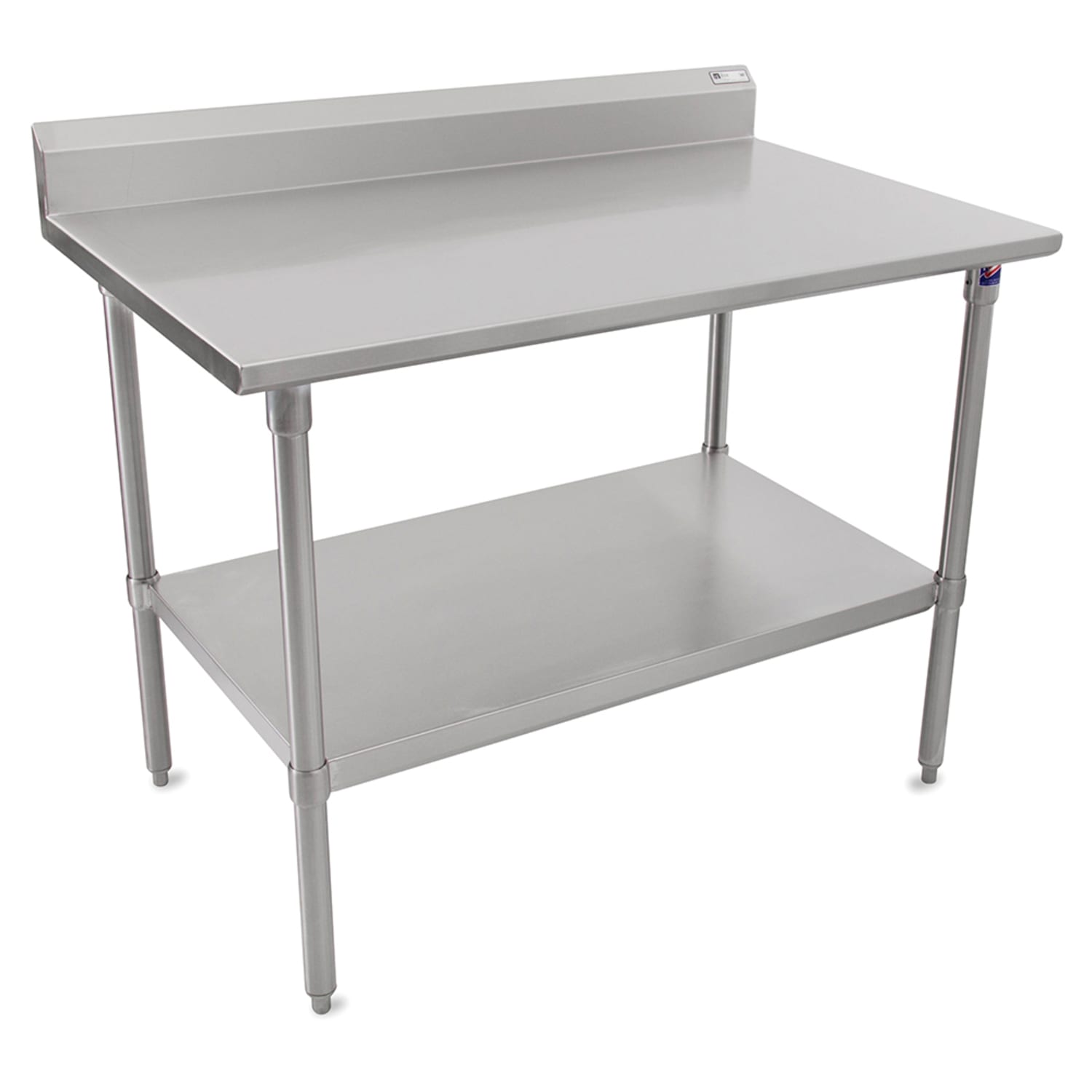 John Boos ST6R5-3030SSK-X 30 16 ga Work Table w/ Undershelf & 300 Series Stainless Steel Top, 5 Backsplash