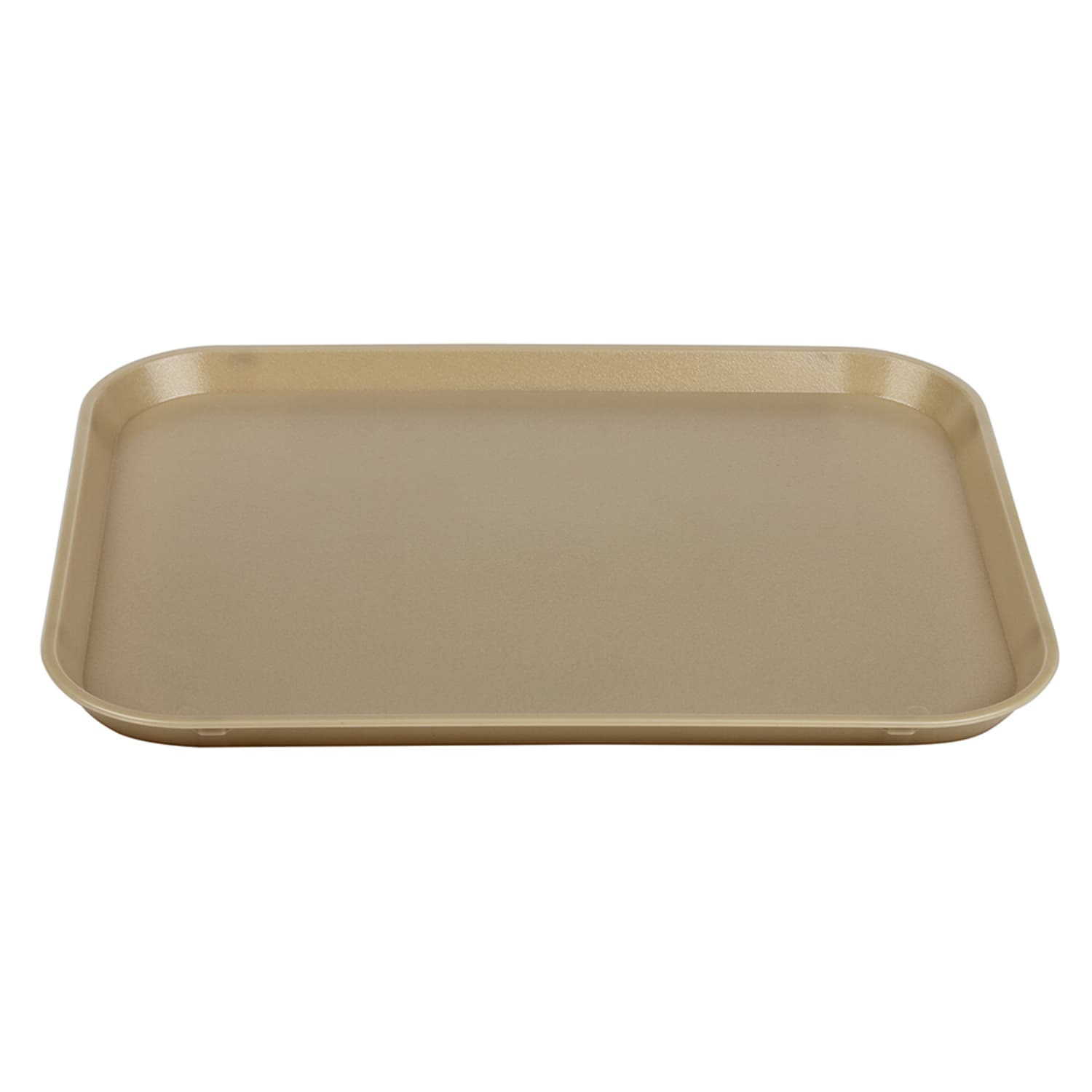 Cambro 1418CW133 Plastic Camwear Cafeteria Tray - 17 9/10L x 13 9/10W, Beige, Stacking Lugs, Case of 12