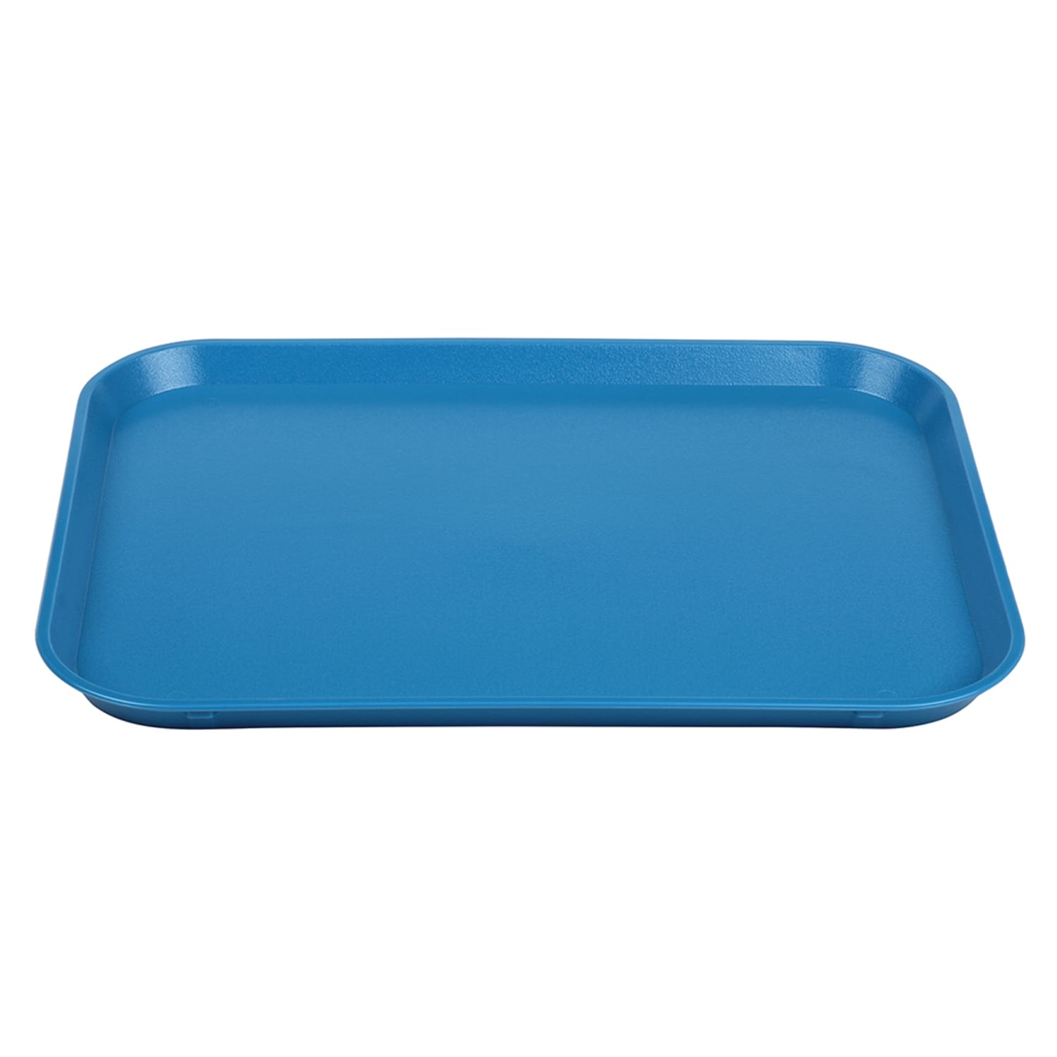 Cambro 1418CW168 Plastic Camwear Cafeteria Tray - 17 9/10L x 13 9/10W, Blue, Stacking Lugs, Case of 12