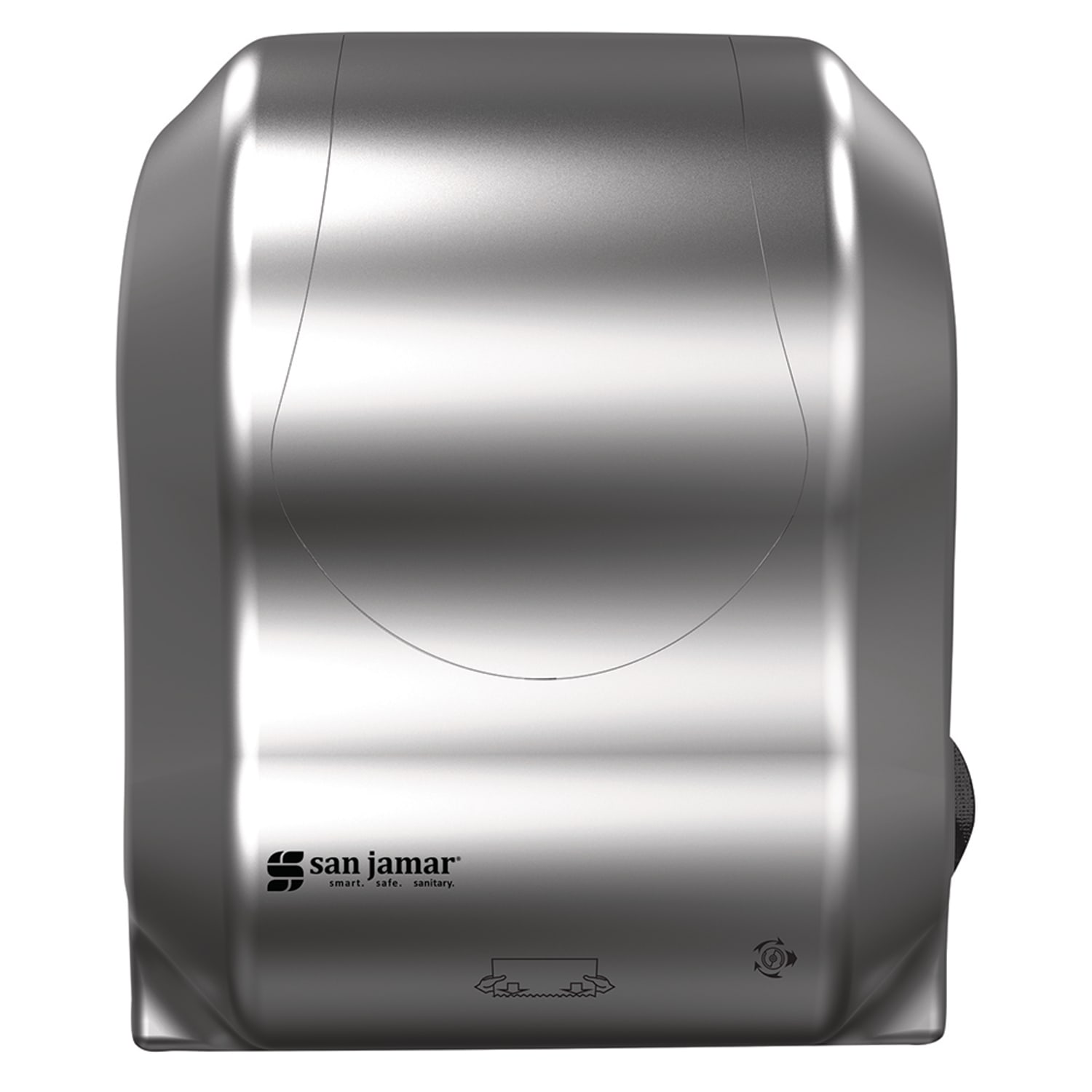 San Jamar T7470SS Wall Mount Touchless Roll Paper Towel Dispenser - Plastic, Stainless, Hands-Free, Stainless Steel Color, Silver