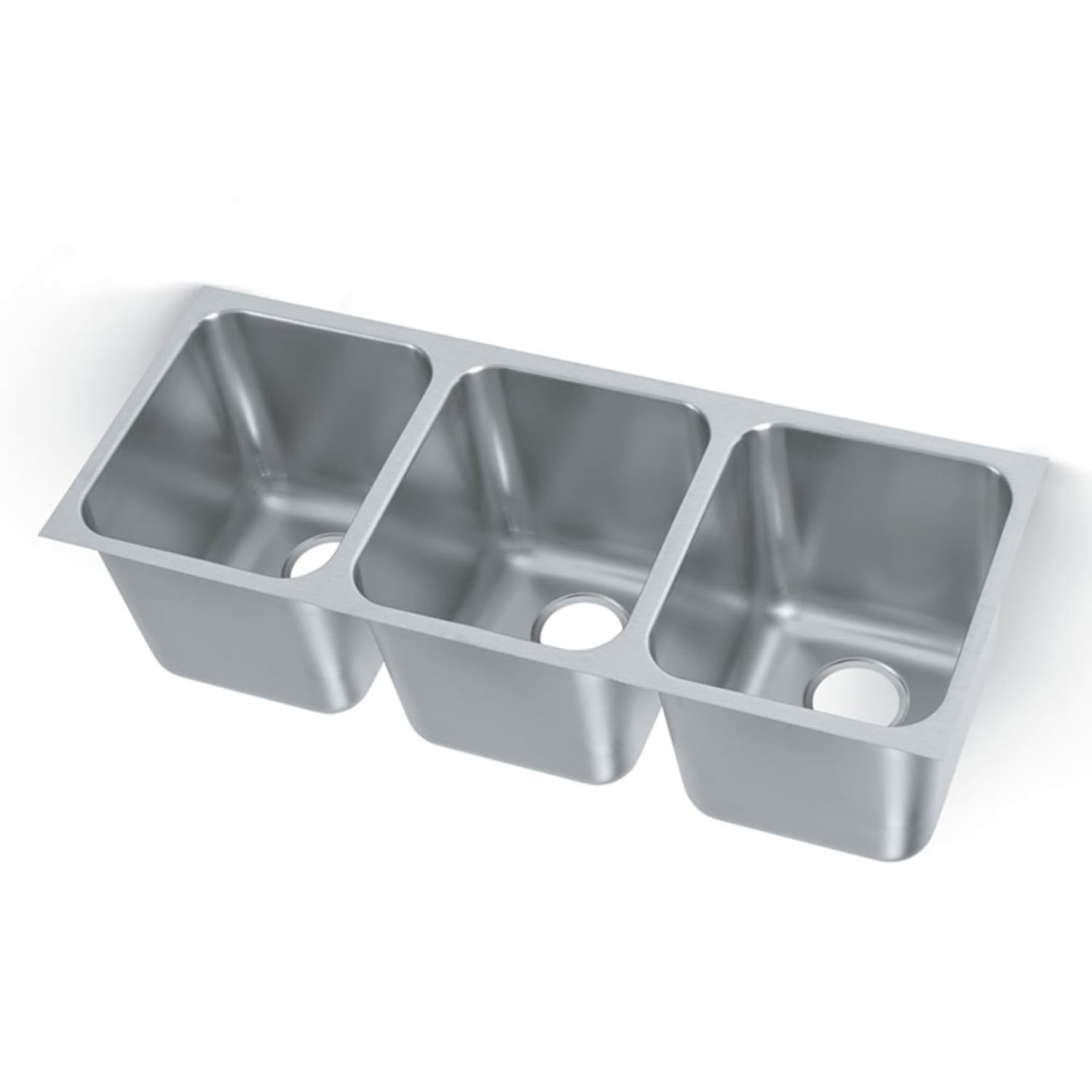 Vollrath 12123-1 3 Compartment Undermount Sink - 14 x 12, Stainless Steel