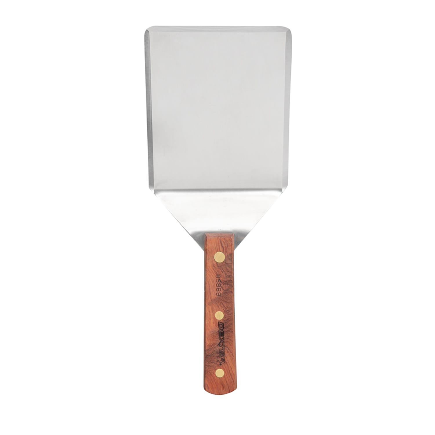 Dexter Russell 85869 6x5 Hamburger Turner w/ Rosewood Handle, Stainless Steel, Traditional, 6"" x 5"", Silver
