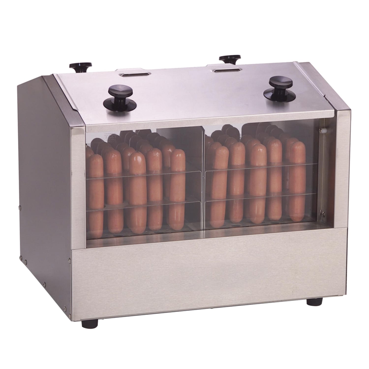 Antunes HDH-3DR Hot Dog Steamer w/ 66 Frank Capacity, 120v, 2 Compartments, 66 Hot Dog Capacity, Stainless Steel