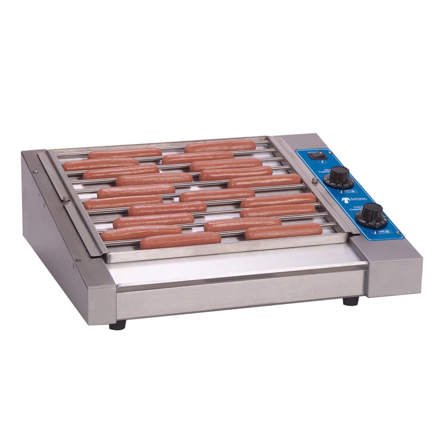 Antunes HDC-30A 30 Hot Dog Roller Grill w/ Thermostatic Controls - Slanted Top, 120v, Stainless Steel