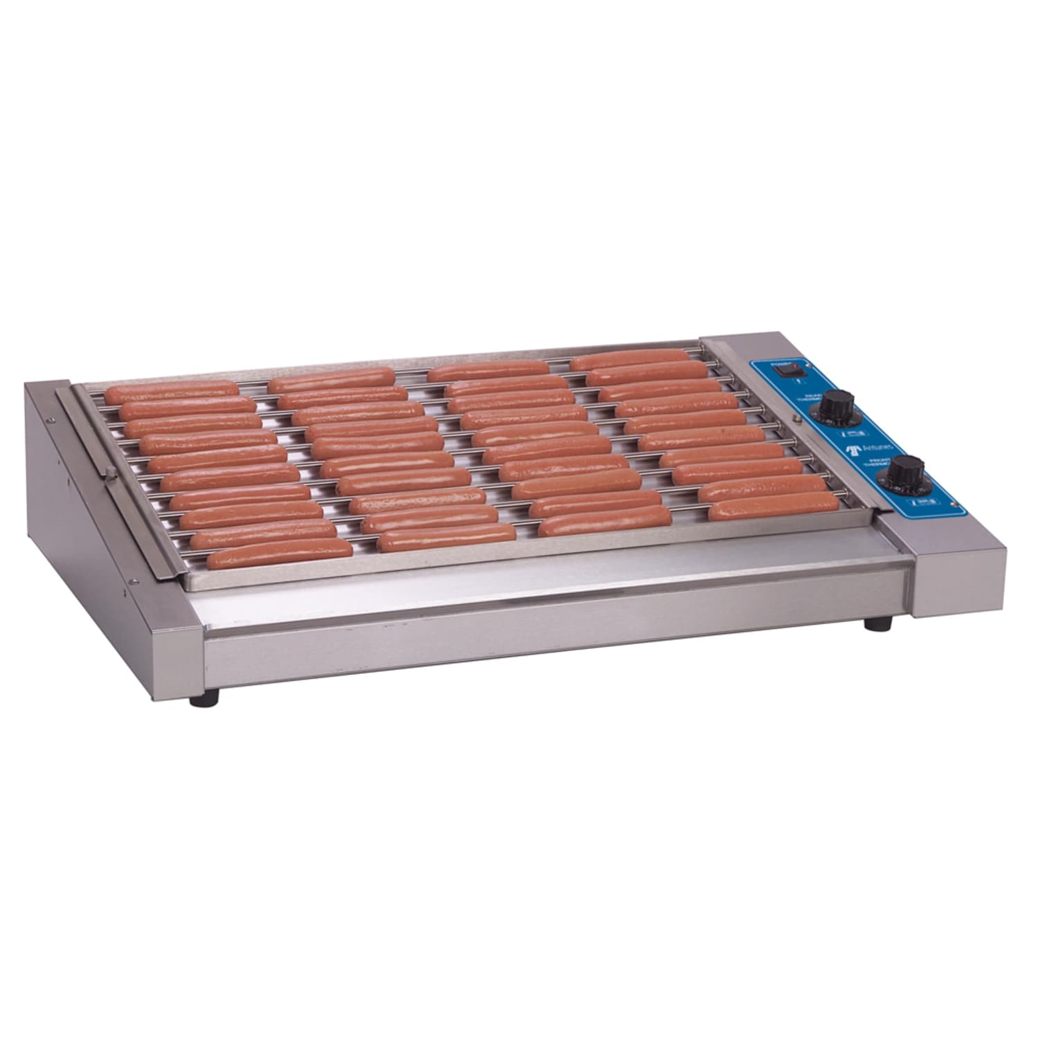 Antunes HDC-50A 50 Hot Dog Roller Grill w/ Thermostatic Controls - Slanted Top, 120v, Stainless Steel