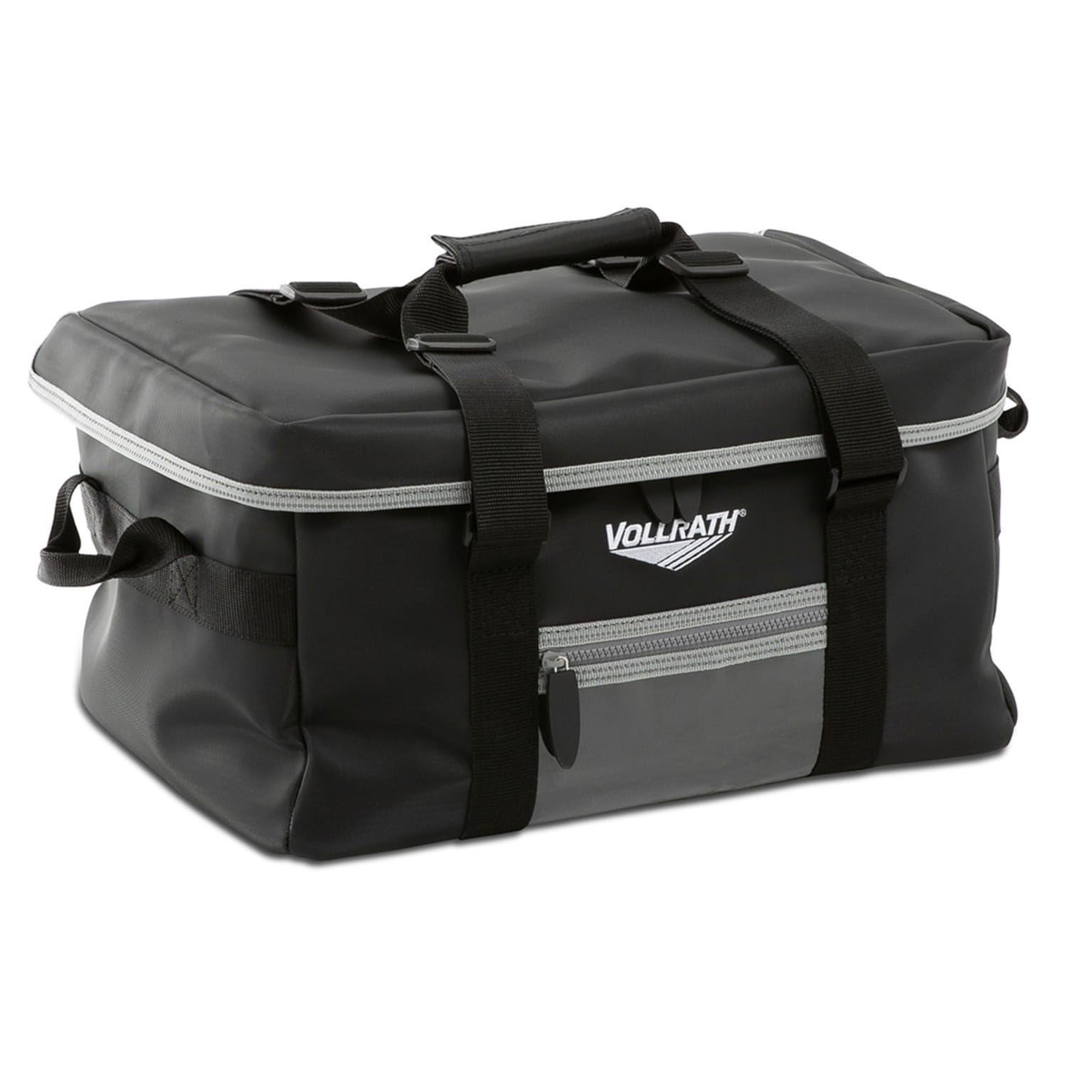 Vollrath VDBM300 Catering Bag w/ Vinyl Liner - 17 x 13 x 9, Black, Insulated, Case of 6