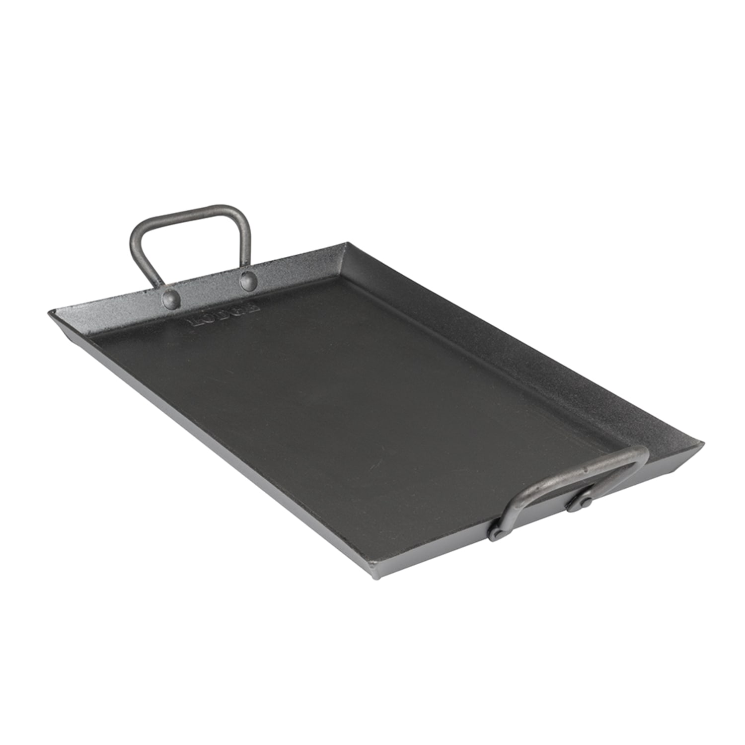 Lodge CRSGR18 Rectangular Griddle Pan - 21 2/5 x 10 1/2, Carbon Steel, Black