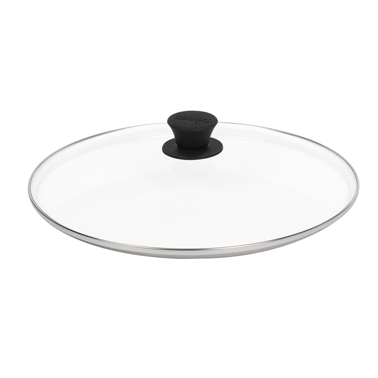 Lodge GL15 14 15/16 Round Tempered Glass Lid w/ Silicone Knob, Clear