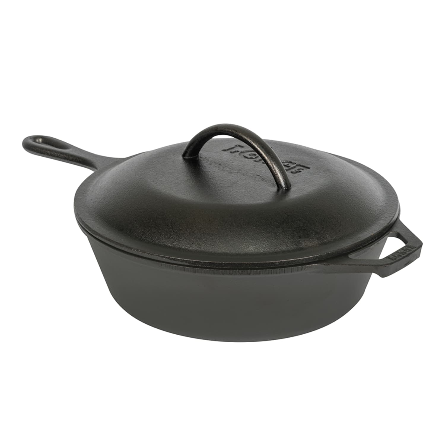 Lodge L8CF3 10 9/10 Round Seasoned Cast Iron Chicken Fryer w/ Handles, Black
