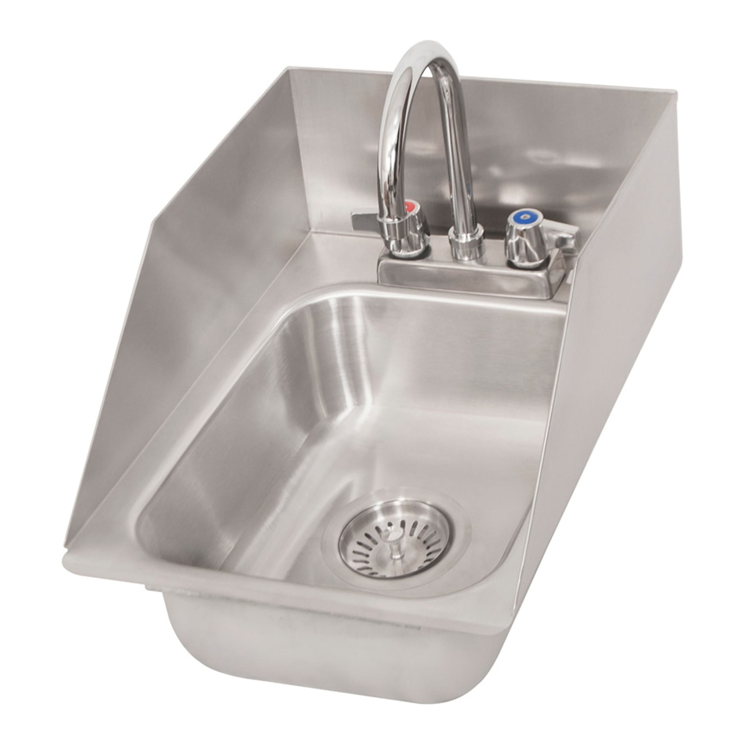 BK Resources DDI-1014524S-P-G 1 Compartment Drop-in Sink - 10 x 14, Drain Included, Stainless Steel