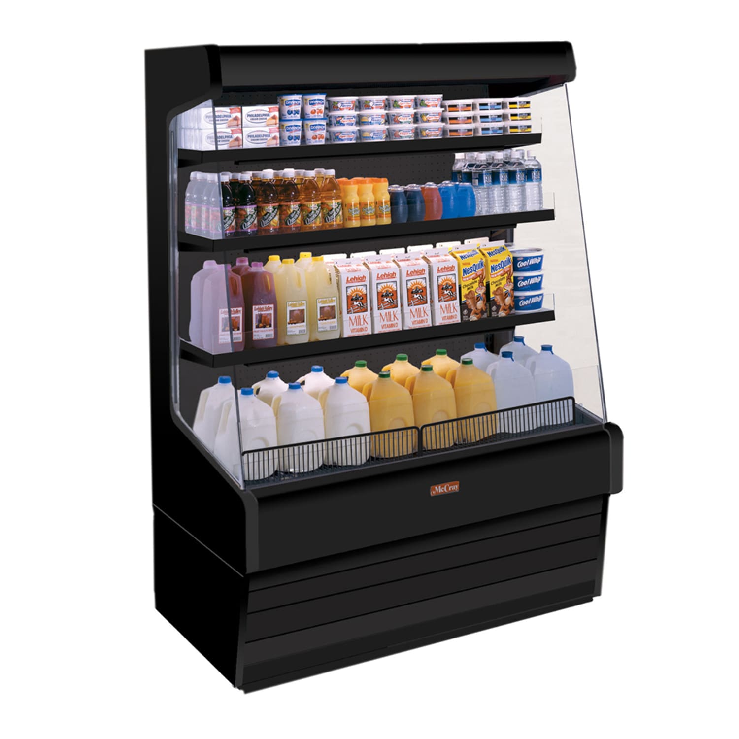 Howard-McCray SC-OD30E-4-B-LED 51 Vertical Open Air Cooler w/ 4 Levels, 115v, Black