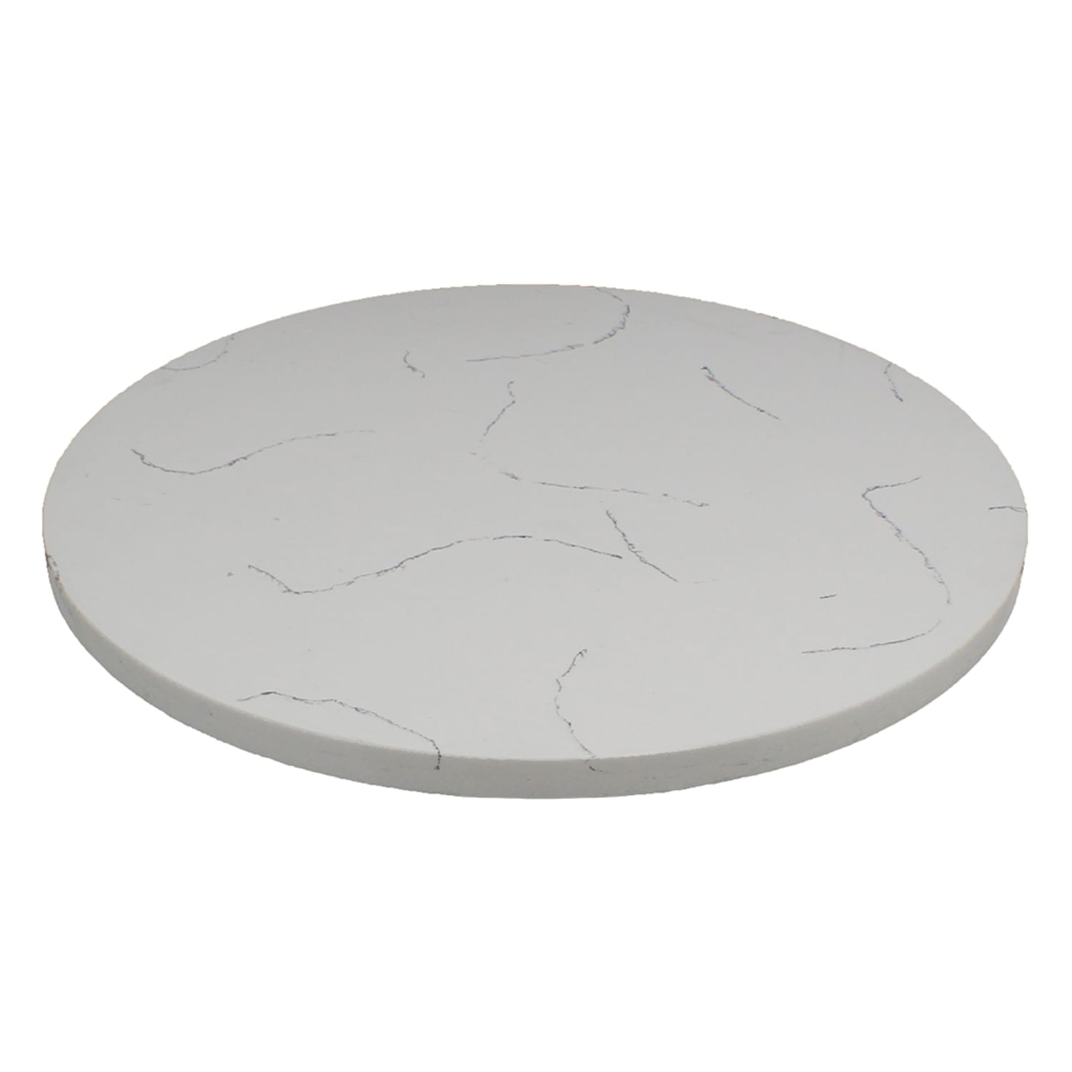 Art Marble Q401 30 RD 30 Round Quartz Table Top - Indoor/Outdoor, Carrera White