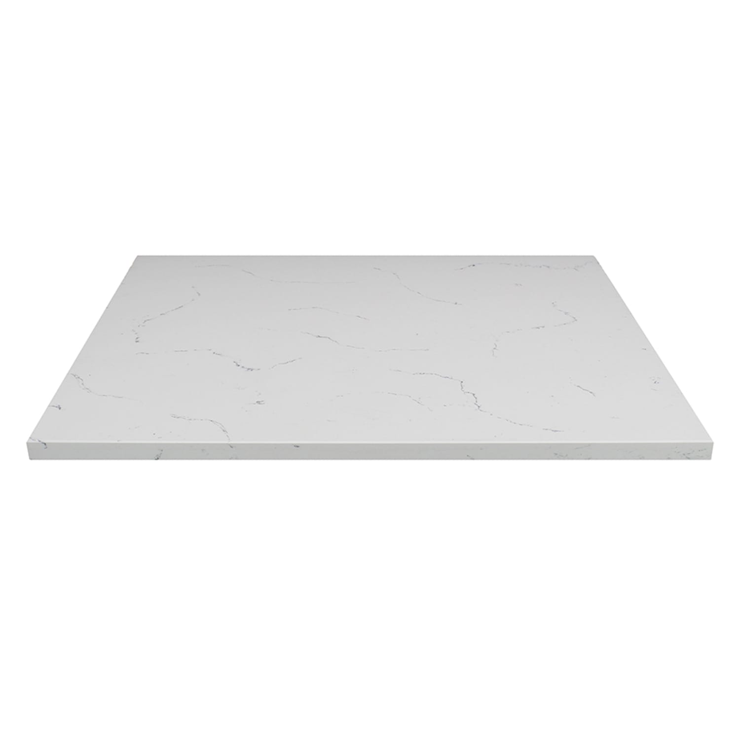 Art Marble Q401 30X72 30 x 72 Rectangular Quartz Table Top - Indoor/Outdoor, Carrera White