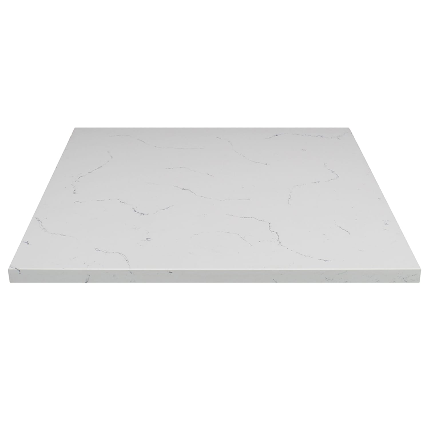 Art Marble Q401 36X36 36 Square Quartz Table Top - Indoor/Outdoor, Carrera White, Quartz Top