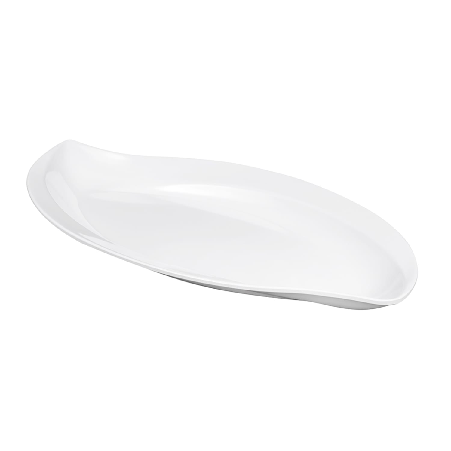 GET ML-211-W 20 x 12 Free Form San Michele Platter - Melamine, White, Pack of 3