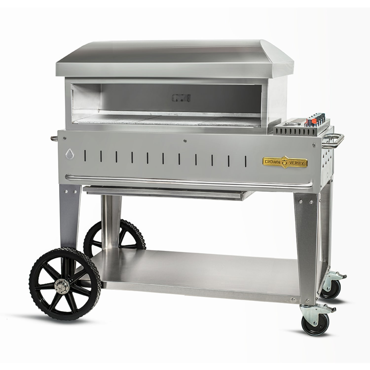 Crown Verity CV-PZ-36-MB Outdoor Pizza Deck Oven, Liquid Propane, LP Gas, Stainless Steel, Gas Type: LP