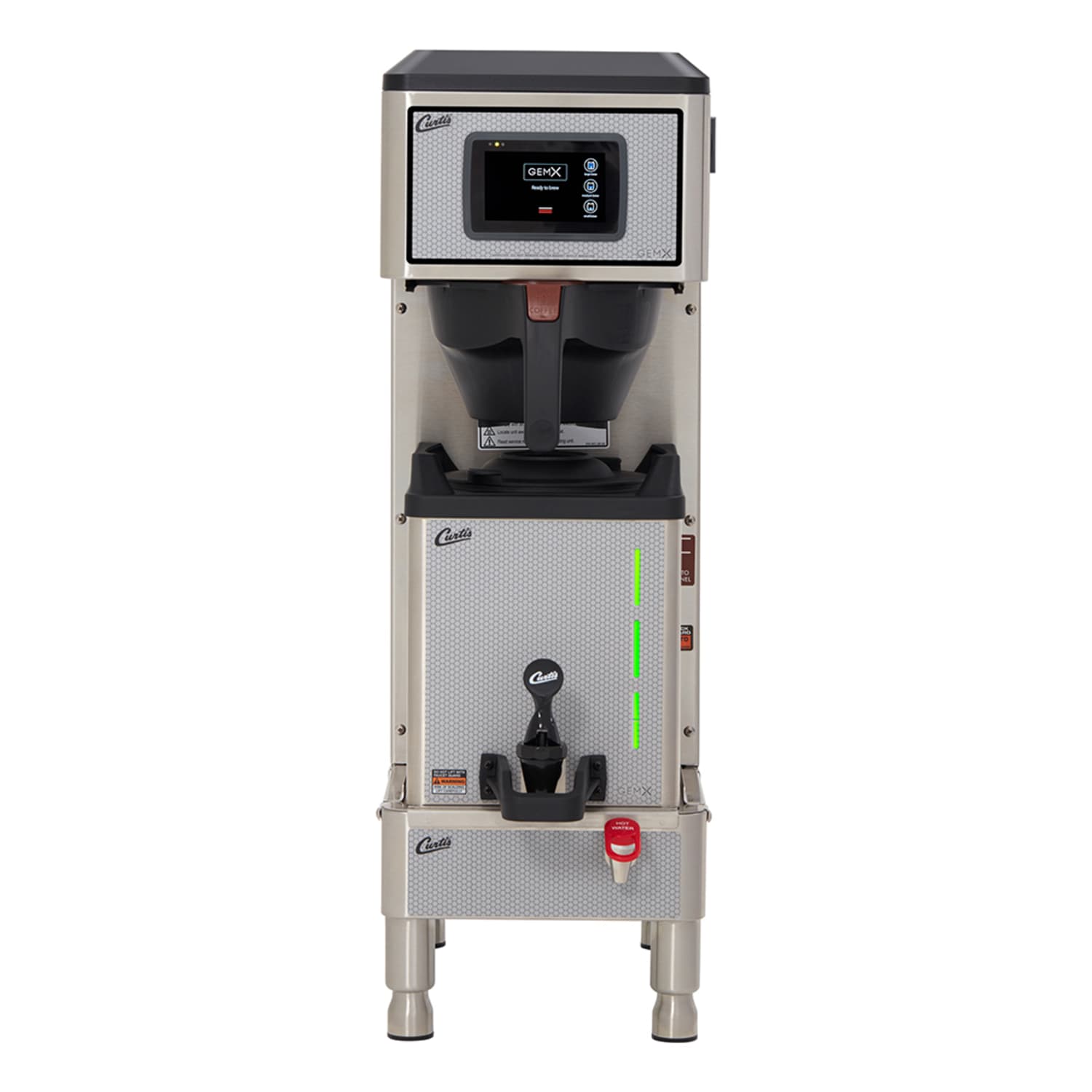 Curtis G4GEMXSIFT63A1000 Gemini G4 Satellite Coffee Brewer w/ 2 1/5 gal Capacity - Stainless, 120-220v/1ph, 2.2 Gallon, Stainless Steel