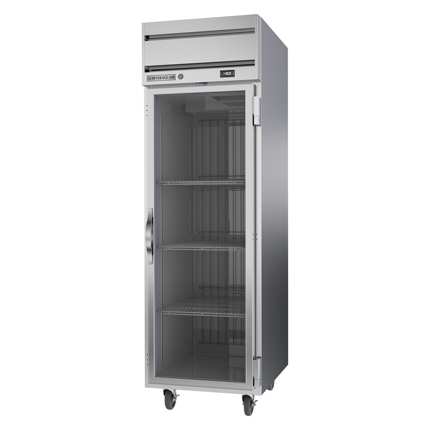 Beverage-Air HFP1HC-1G 26 Horizon Series 1 Section Reach In Freezer, 1 Right Hinge Glass Door, 115v, Stainless Steel