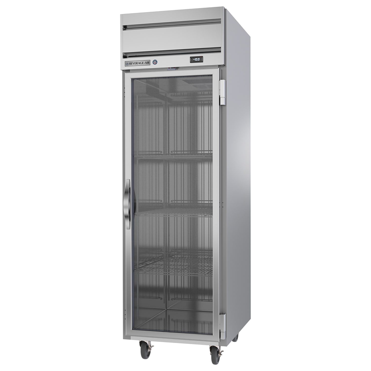 Beverage-Air HFS1HC-1G 26 Horizon Series 1 Section Reach In Freezer, 1 Right Hinge Glass Door, 115v, Stainless Steel